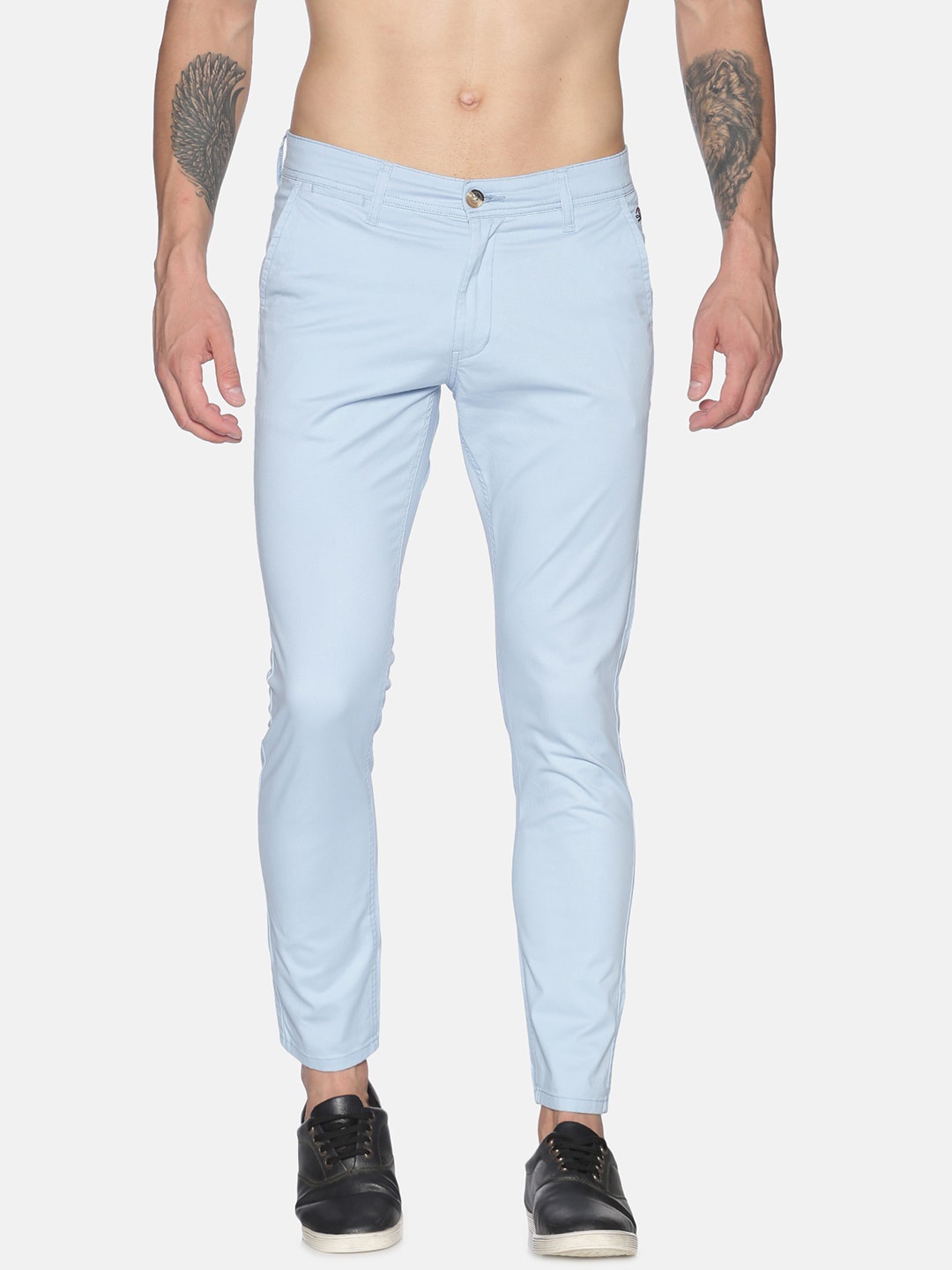 

Raa Jeans Men Blue Skinny Fit Regular Trousers