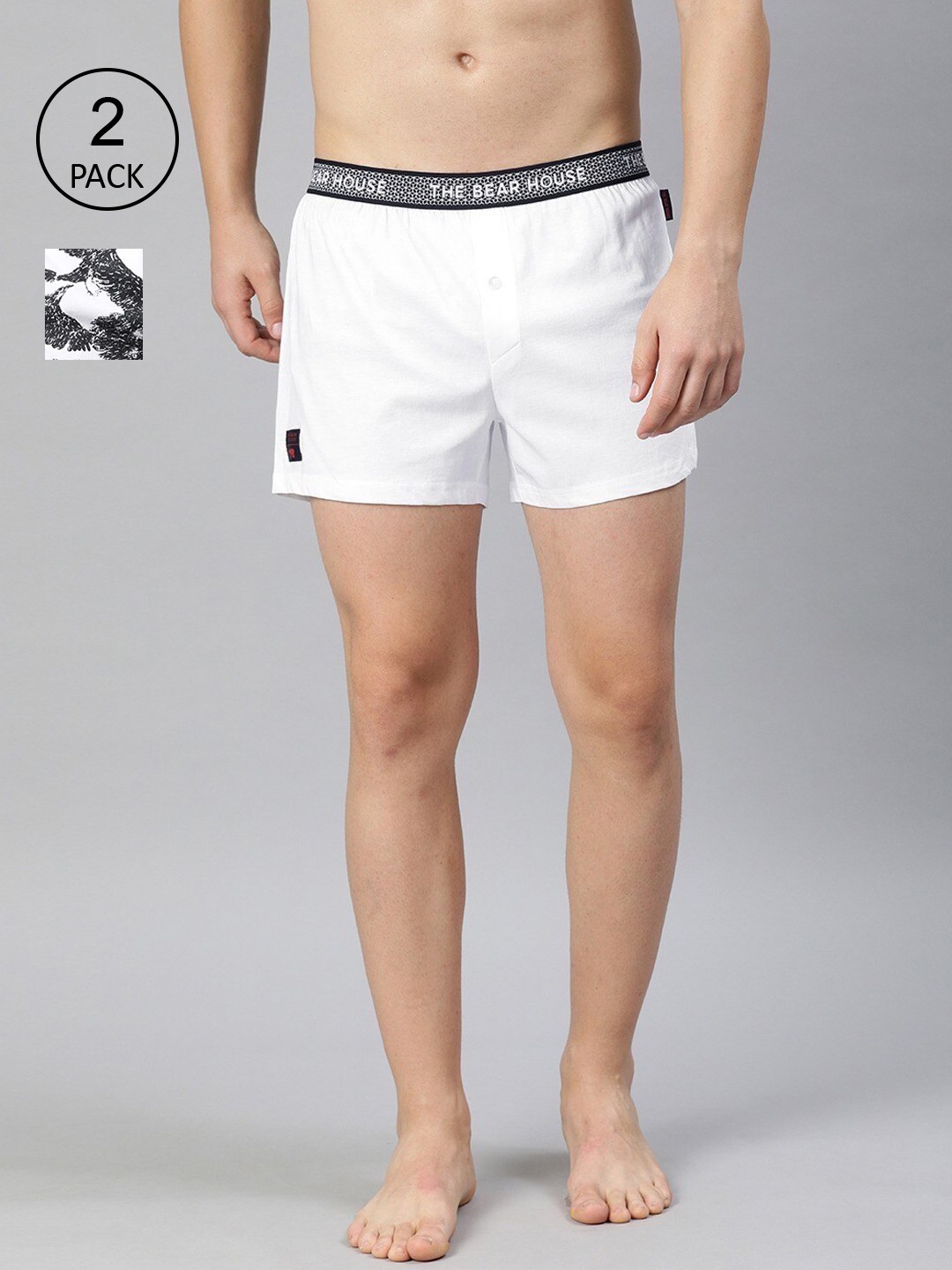 

THE BEAR HOUSE Men Pack Of 2 Assorted Boxers