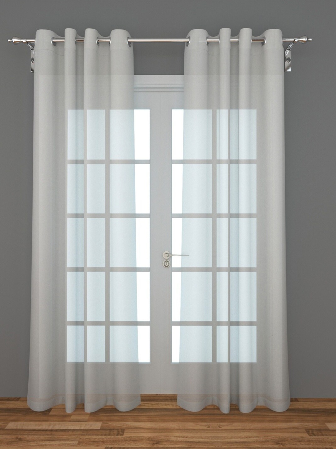 

Home Centre White Set of 2 Sheer Door Curtain