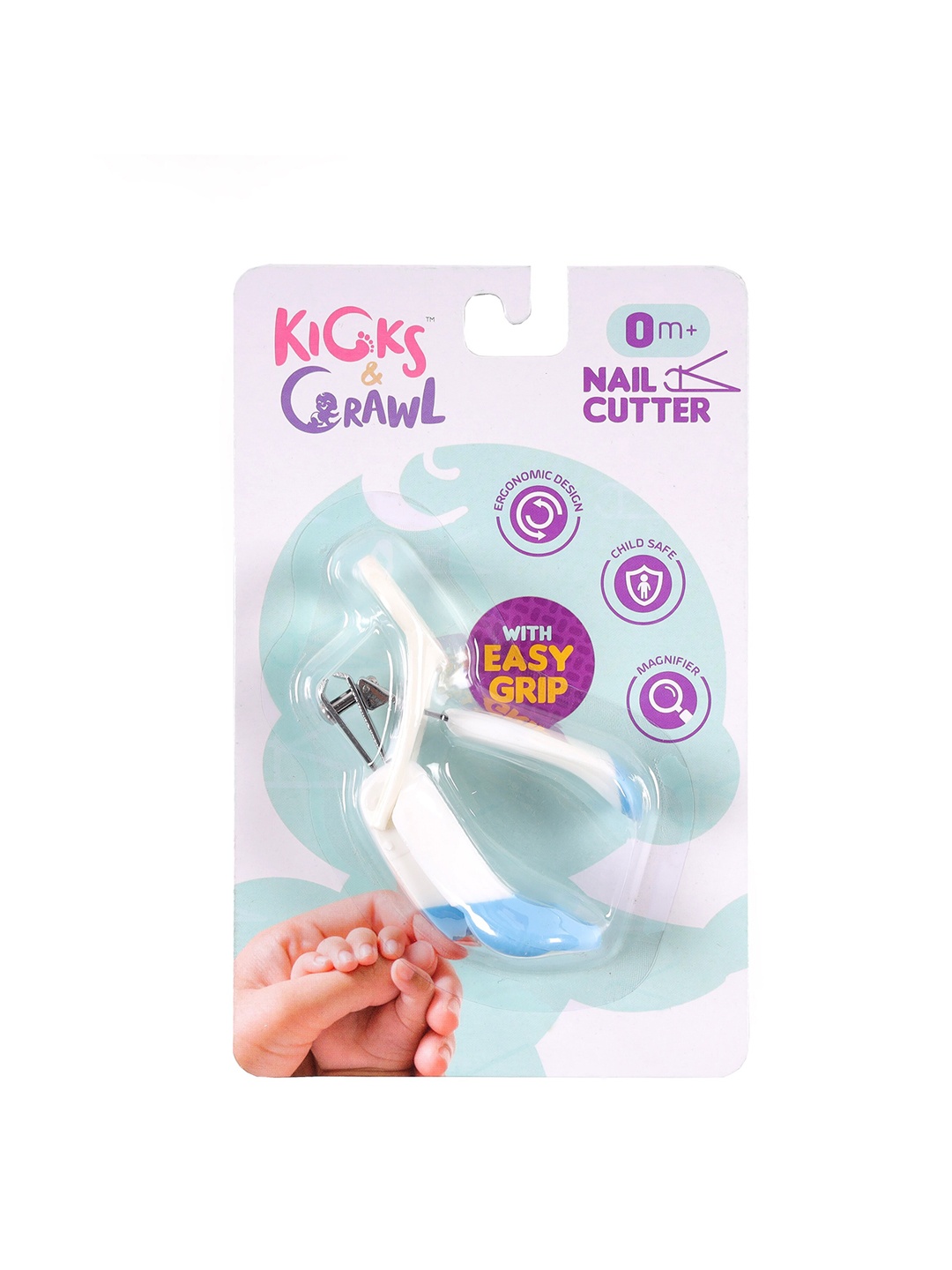 KICKS & CRAWL Baby Blue Nail Cutter with Magnifier