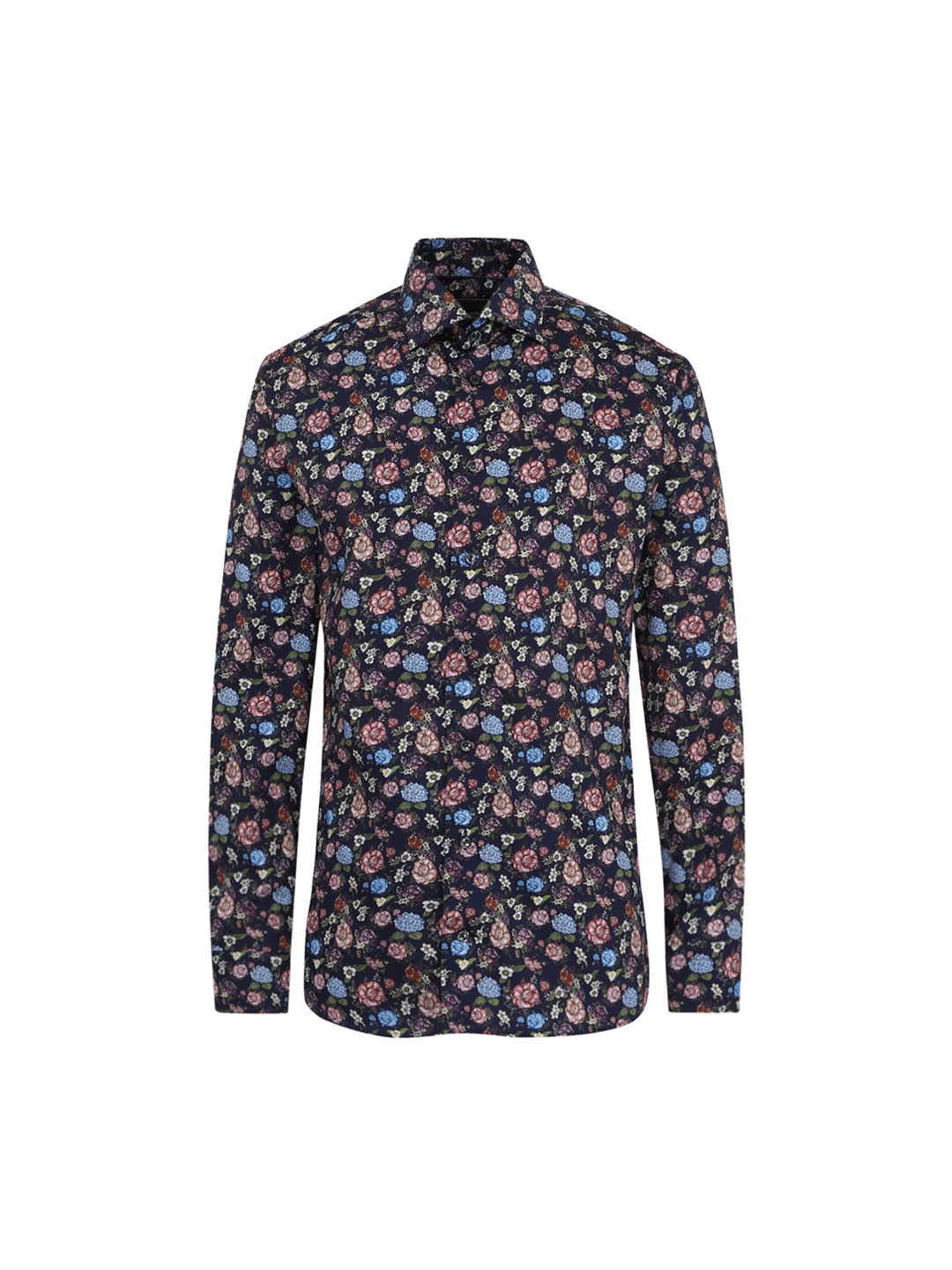 

Eton Men Navy Blue Printed Casual Shirt
