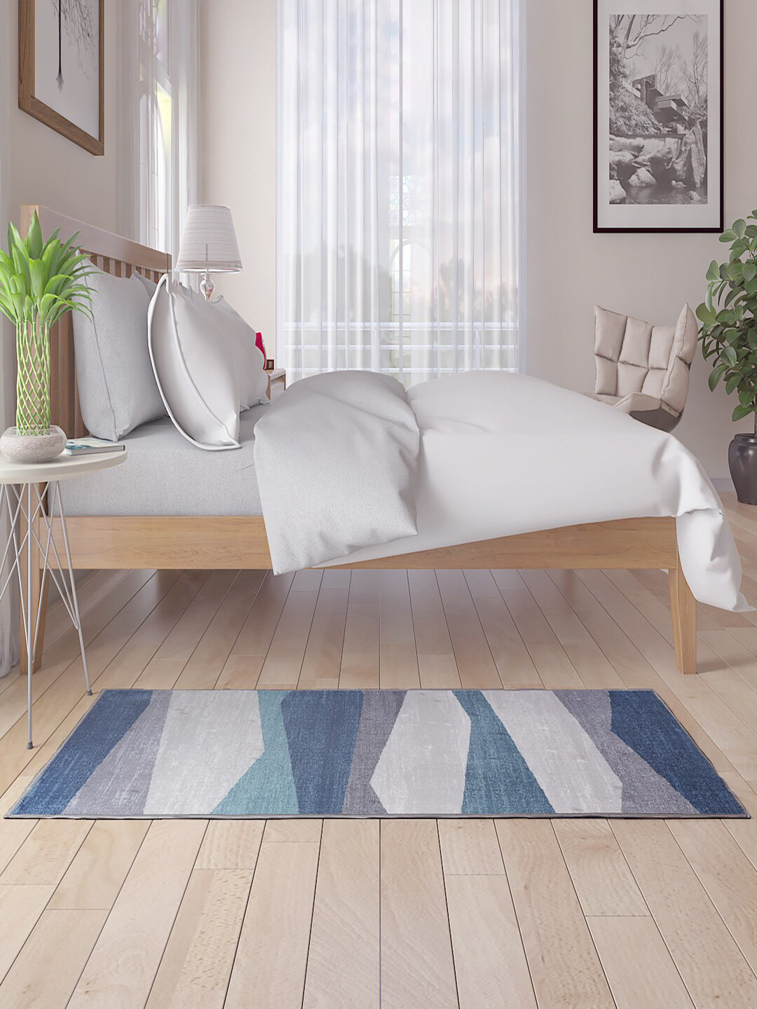 

Status Blue & Grey Geometric Pattern Carpet