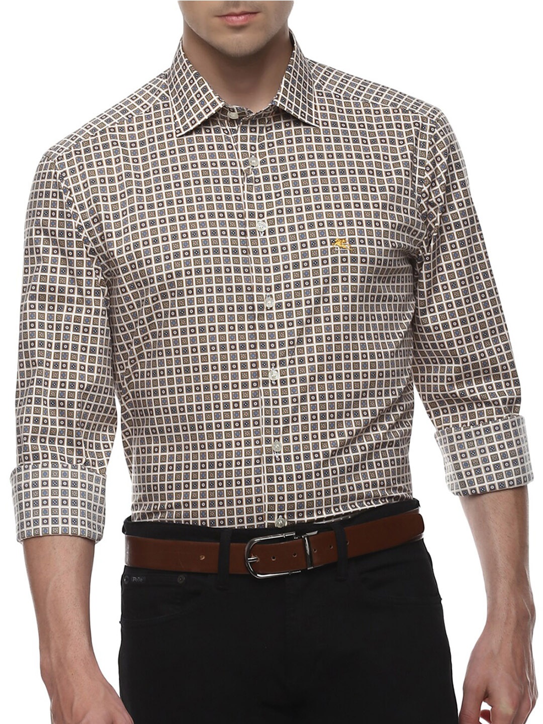 

ETRO Men Brown Checked Casual Shirt