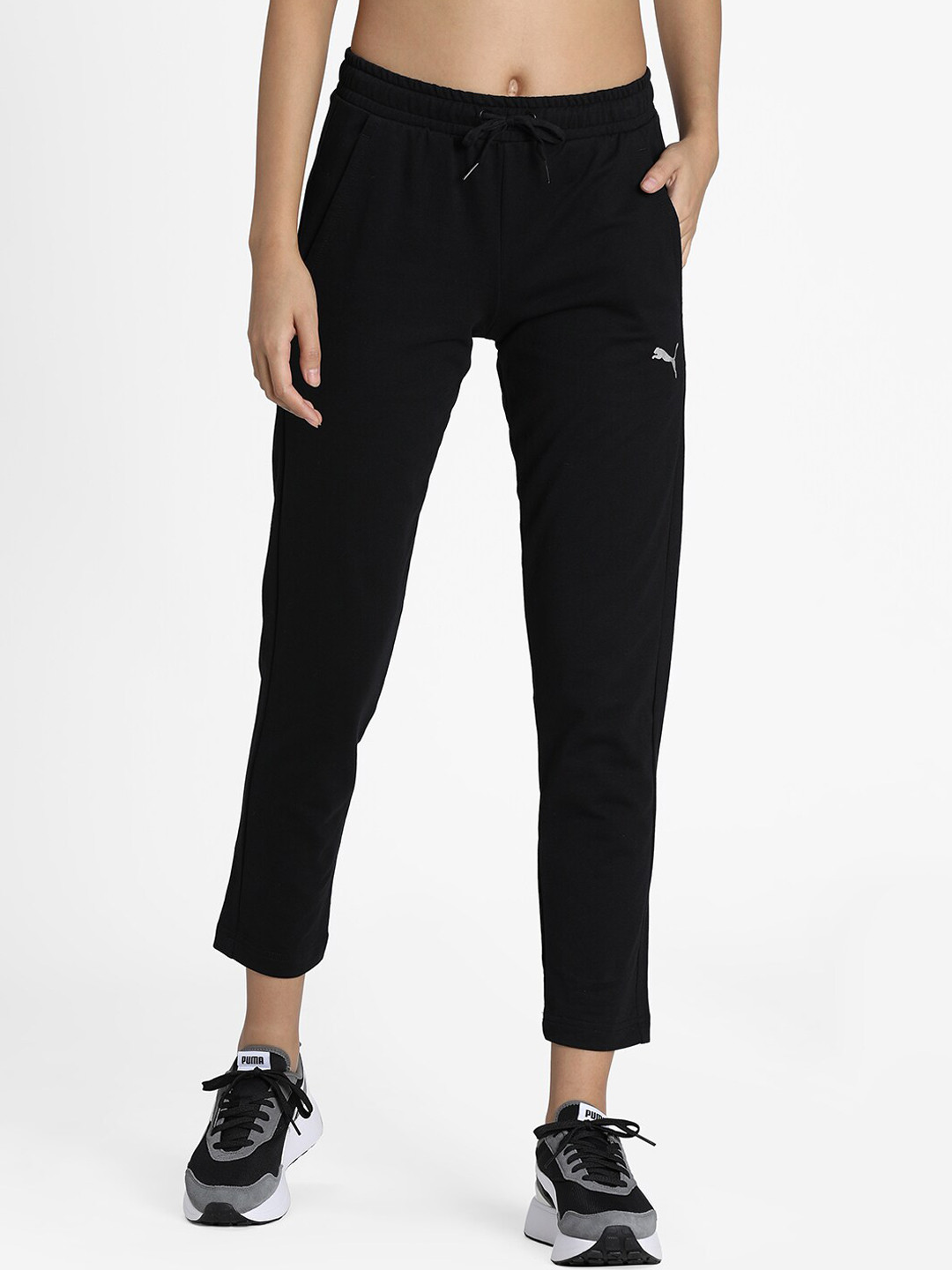 

PUMA Women Black Solid 7/8 Slim Track Pants