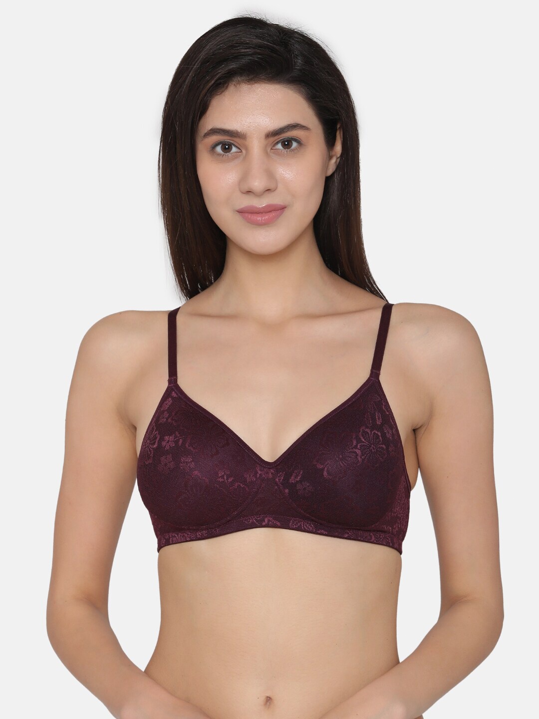 

Clovia Purple Full Coverage Lightly Padded Everyday Bra BR1479P1232B-Purple