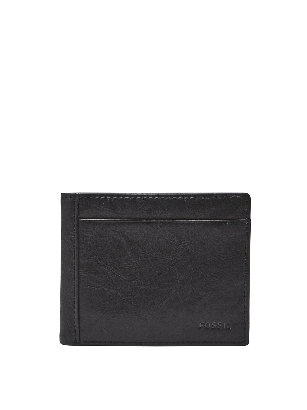 

Fossil Men Black Neel Textured Leather Two Fold Wallet