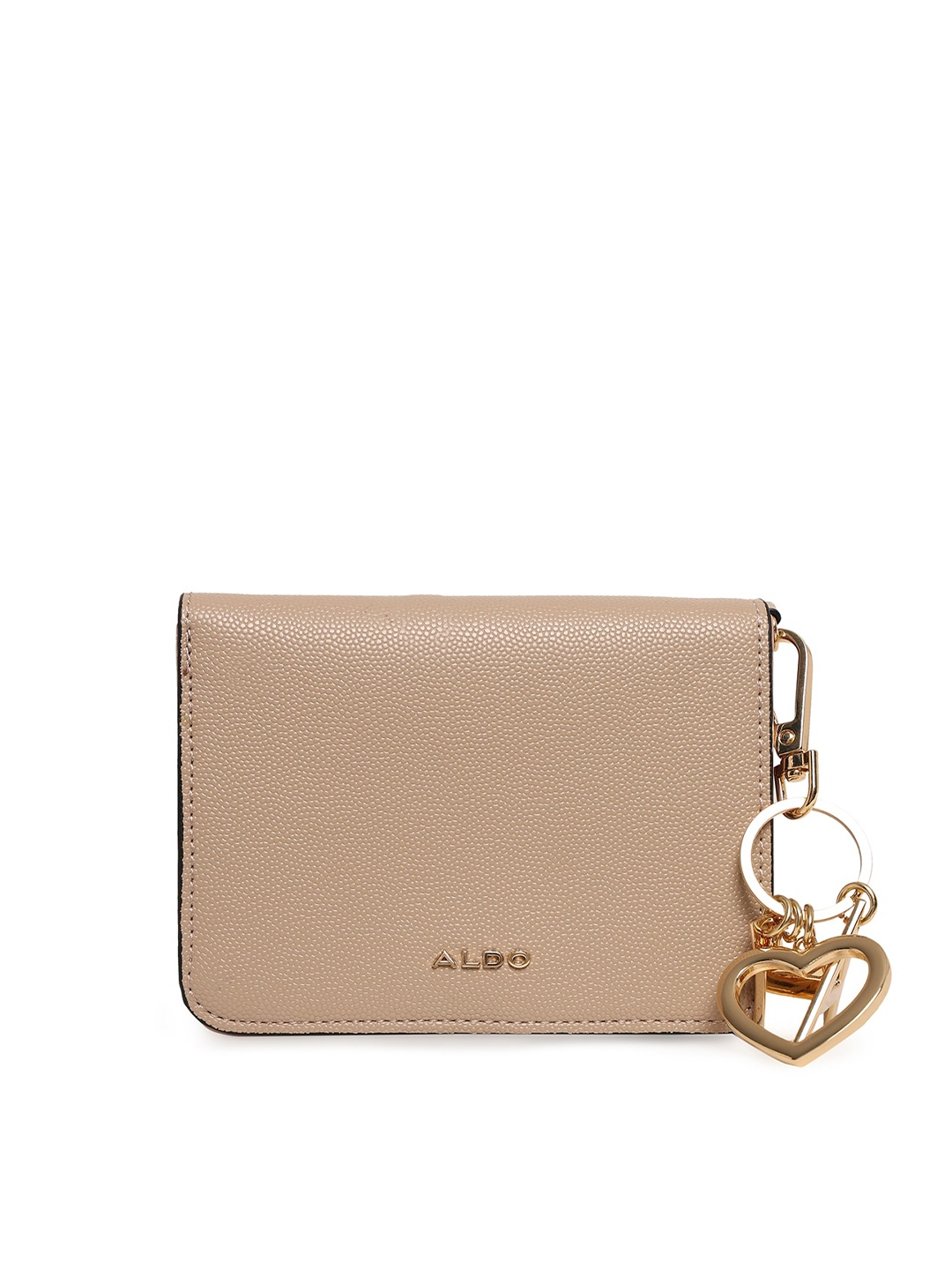 

ALDO Women Dark Beige Textured PU Two Fold Wallet