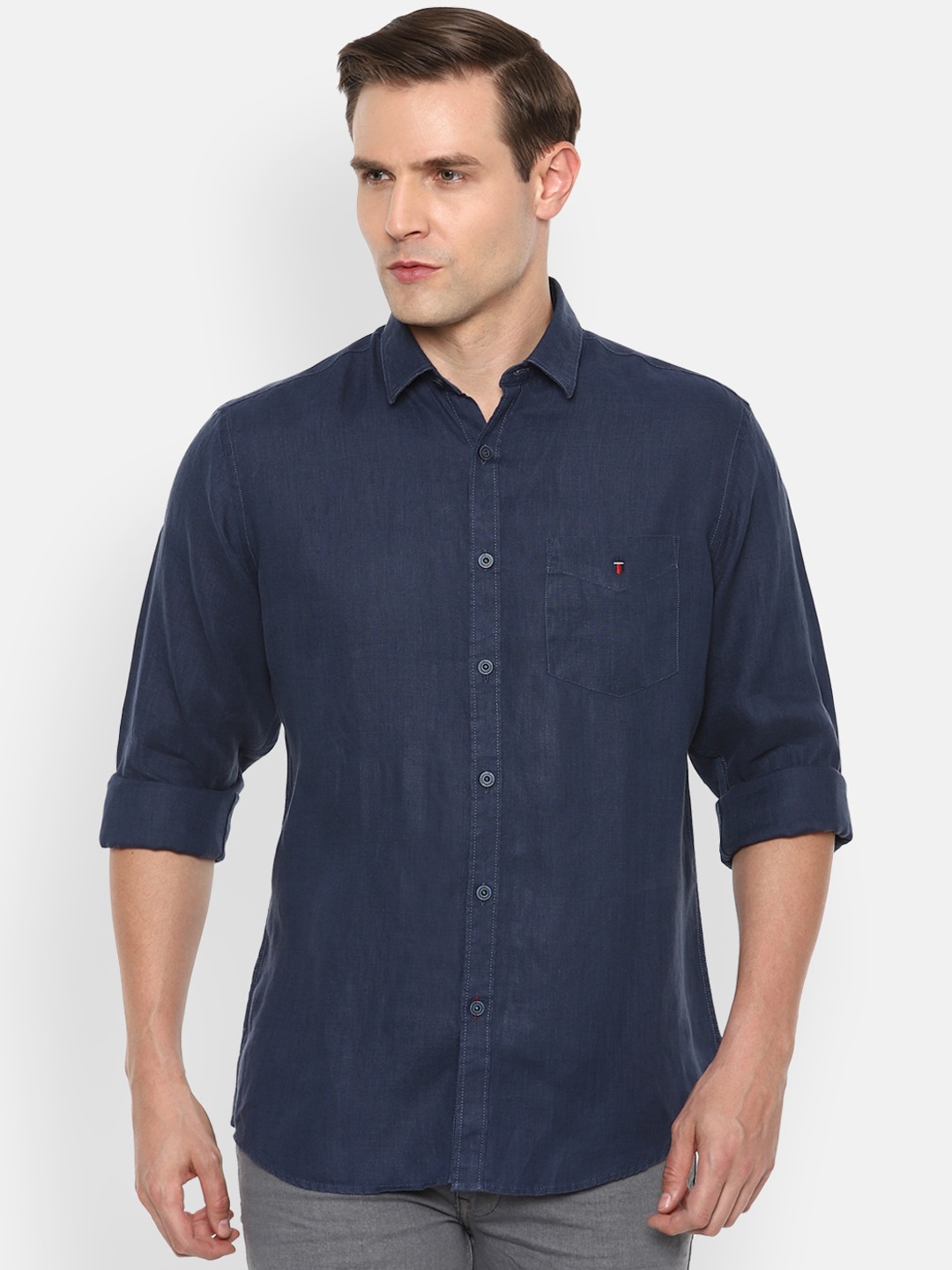 

Louis Philippe Sport Men Navy Blue Slim Fit Casual Shirt