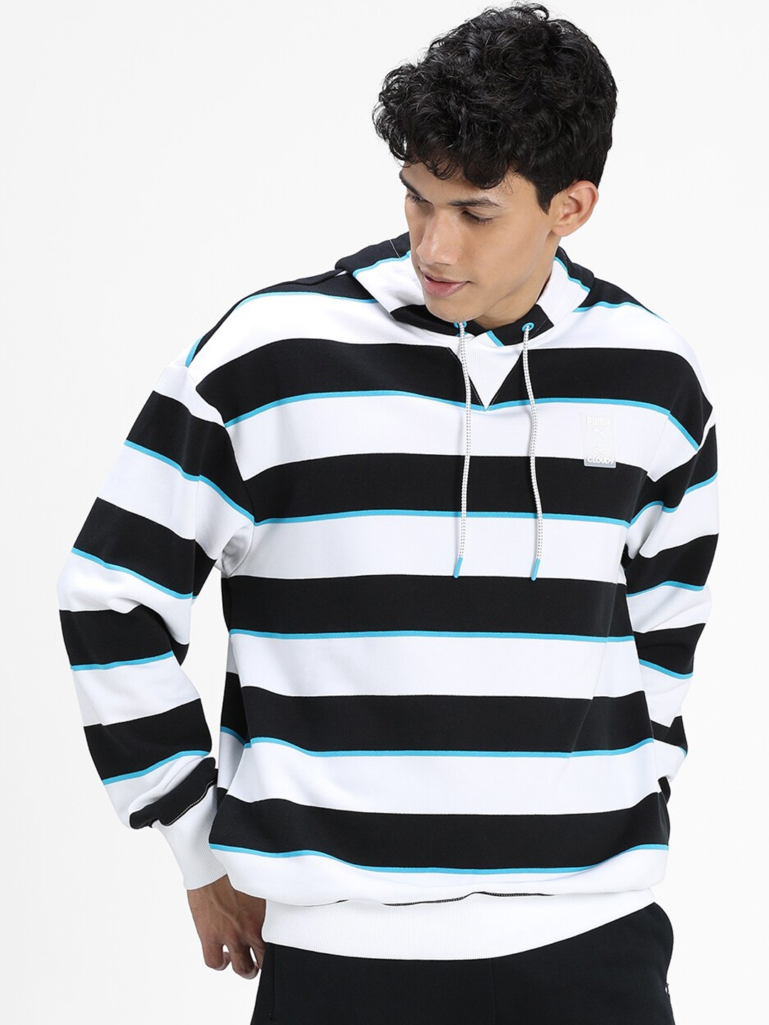 

Puma Men Black & White CLD9 Double Jump Hoodie