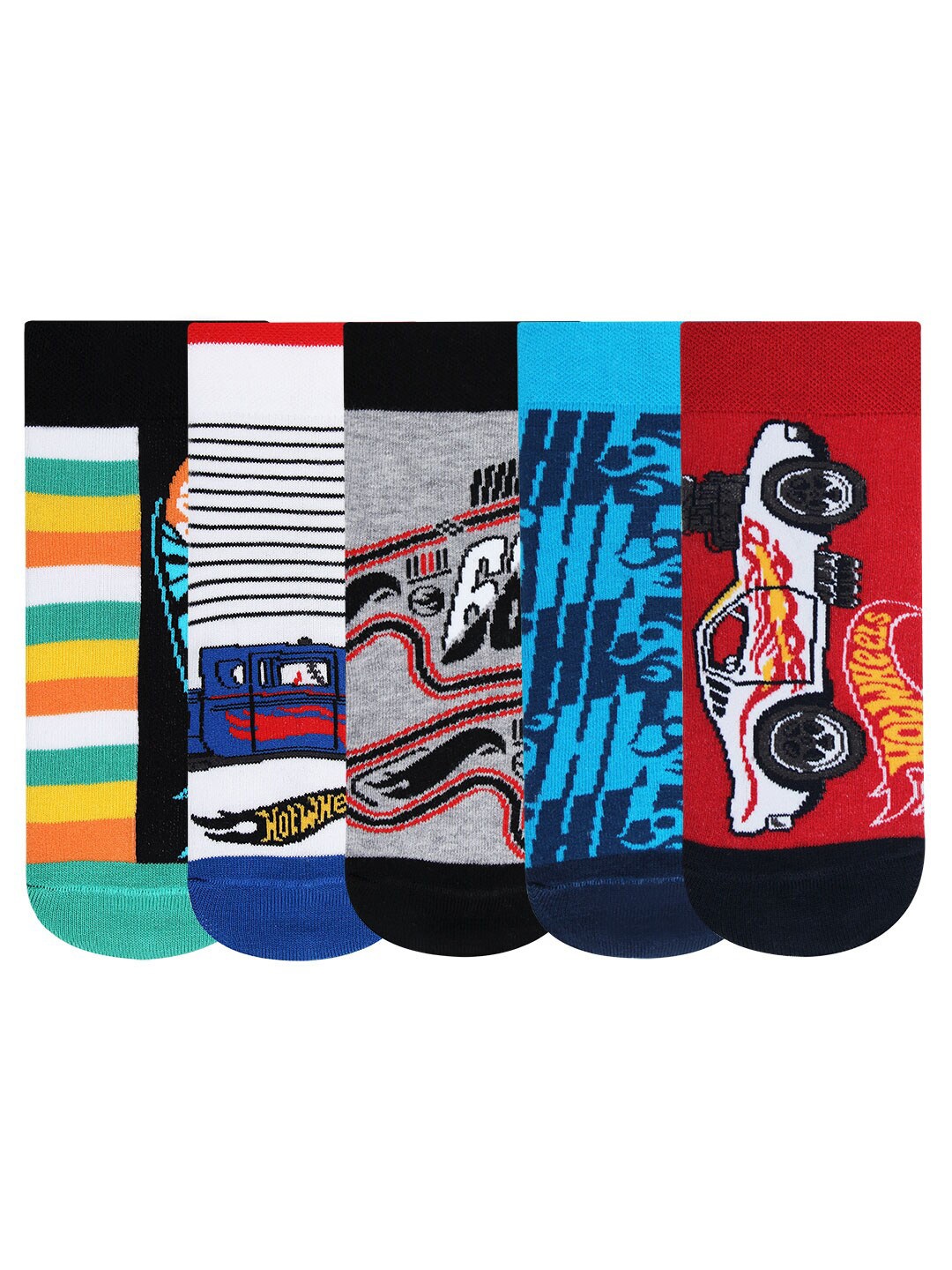 

Bonjour Boys Pack Of 5 Assorted Ankle-Length Socks