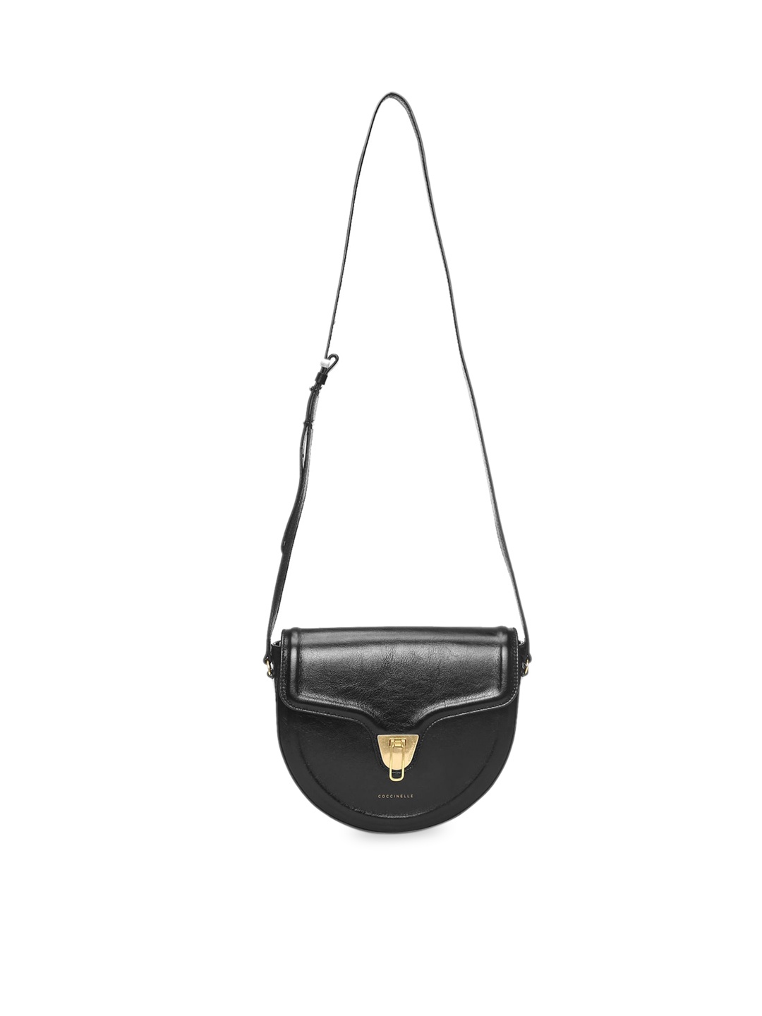 

Coccinelle Black Leather Structured Sling Bag