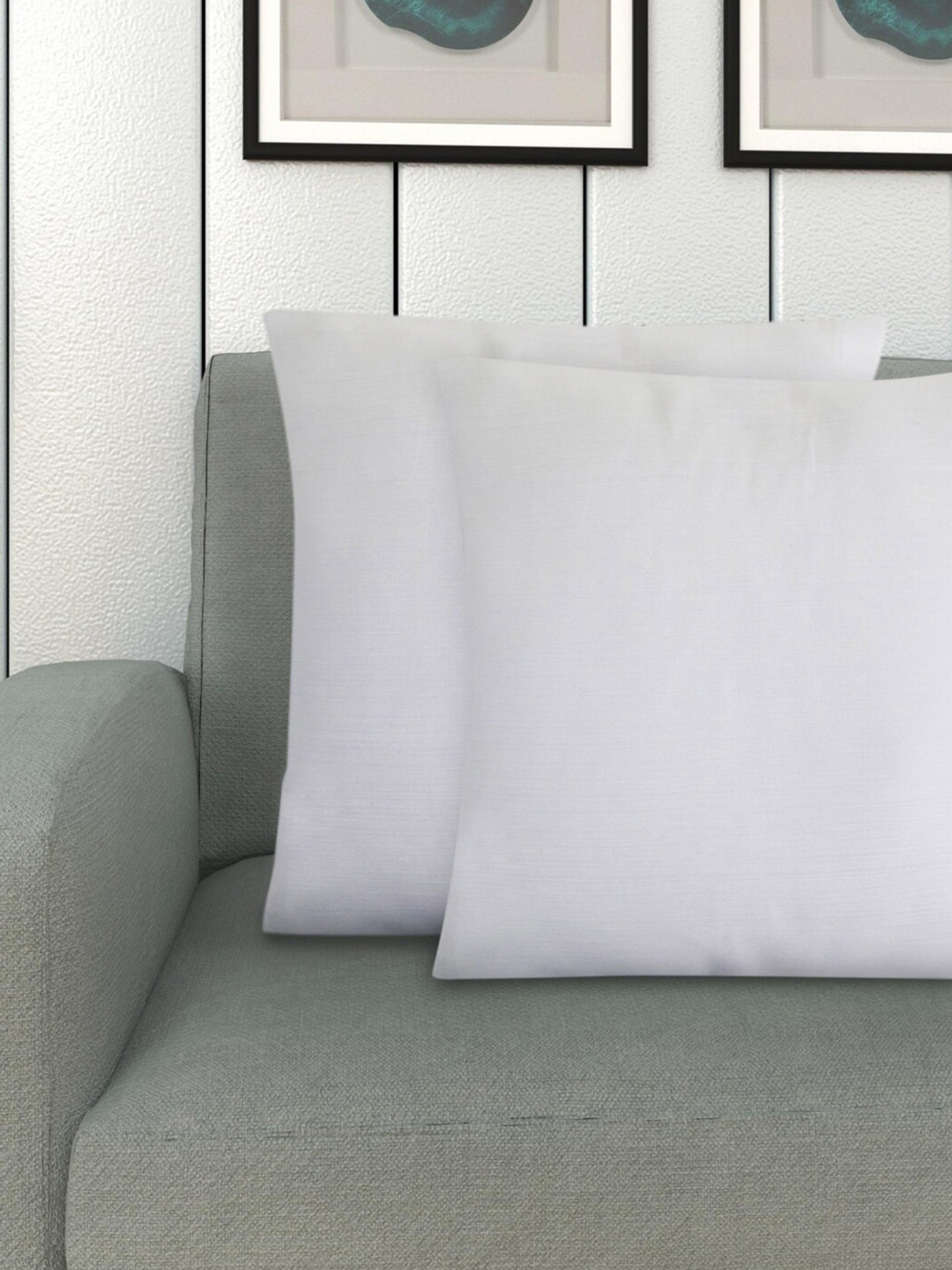 

Home Centre White Set of 2 Square Cushion Covers
