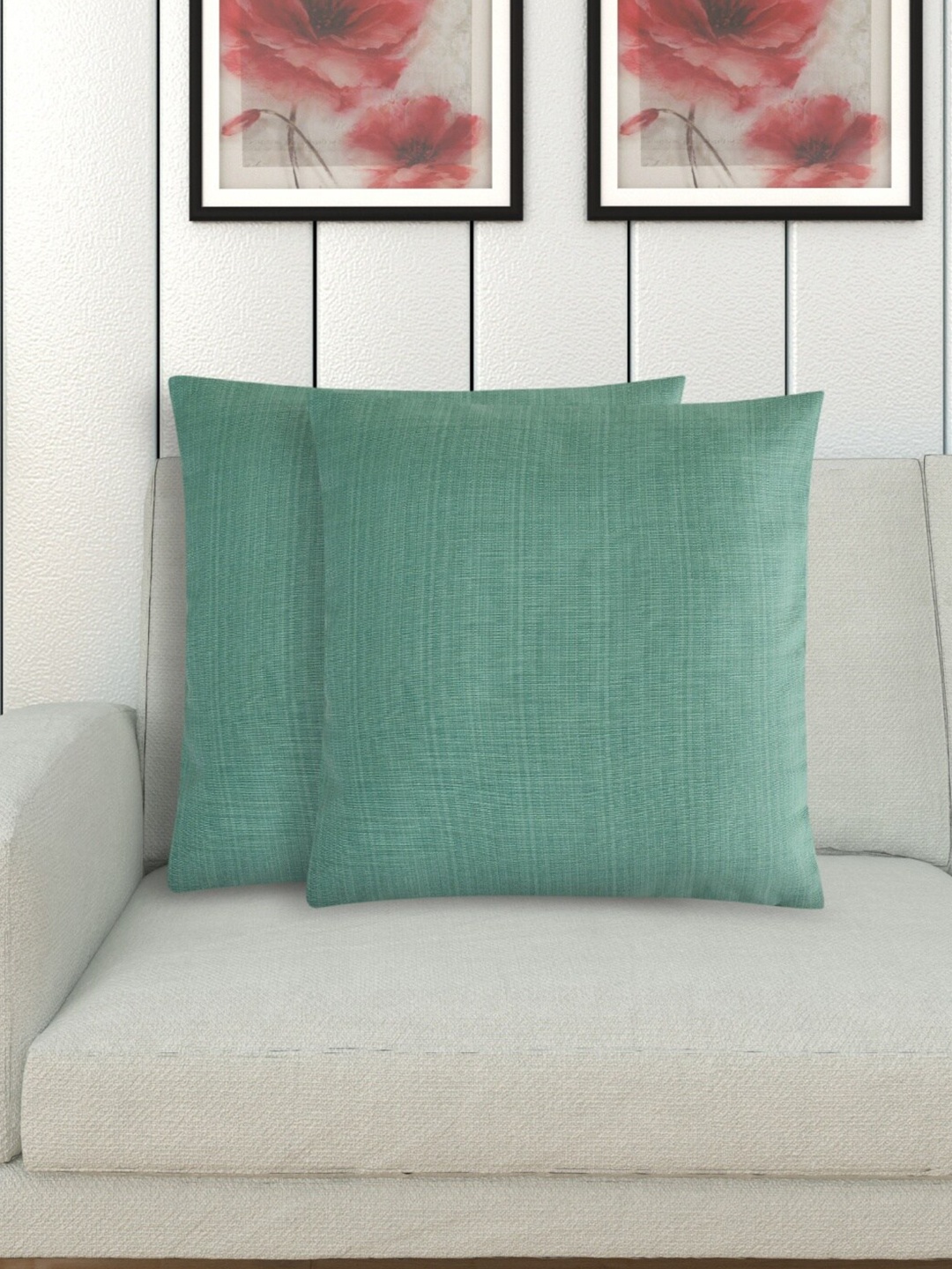 

Home Centre Blue Set of 2 Square Cushion Covers
