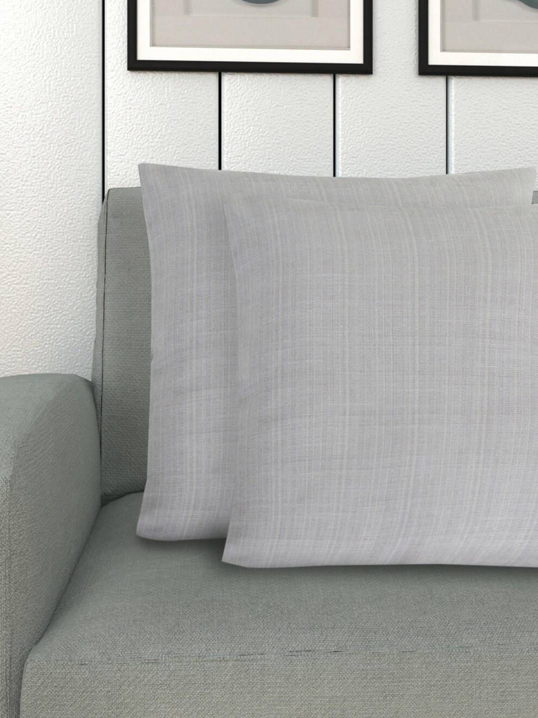 

Home Centre Set of 2 Grey Square Cushion Covers