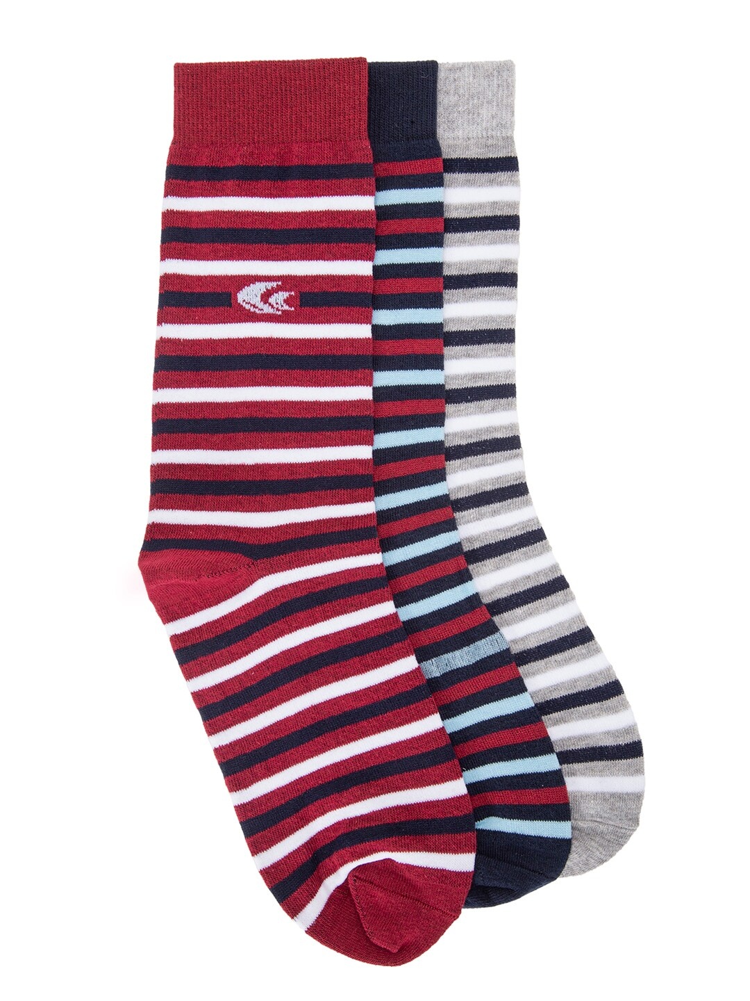 

Allen Cooper Men Pack Of 3 Assorted Ankle-Length Cotton Socks
