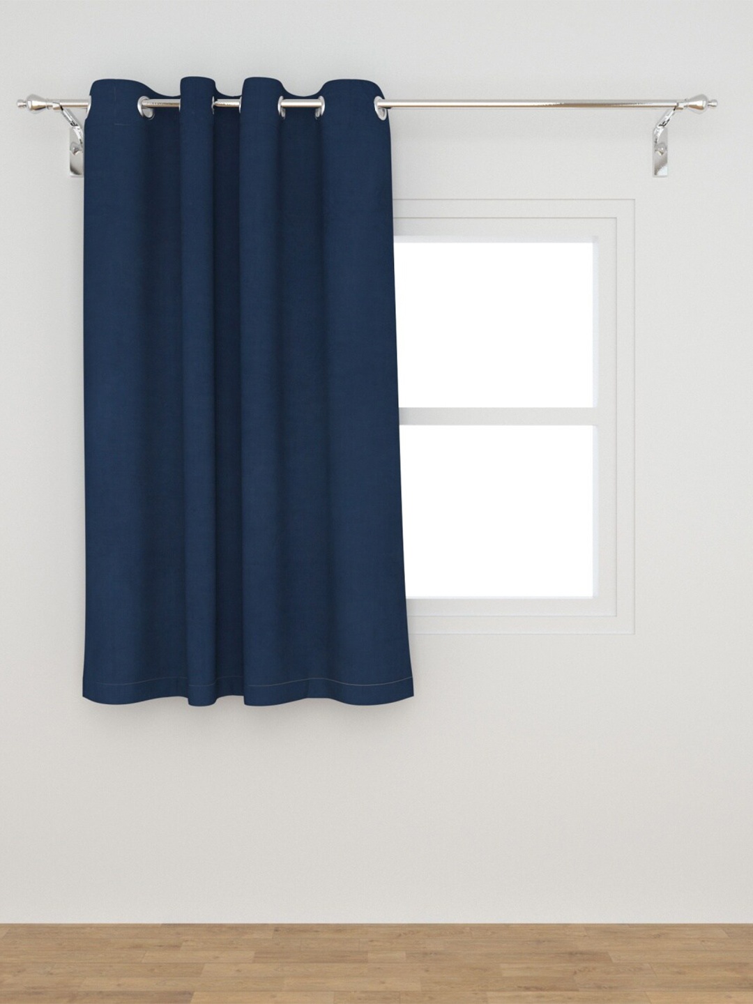 

Home Centre Blue Solid Window Curtain