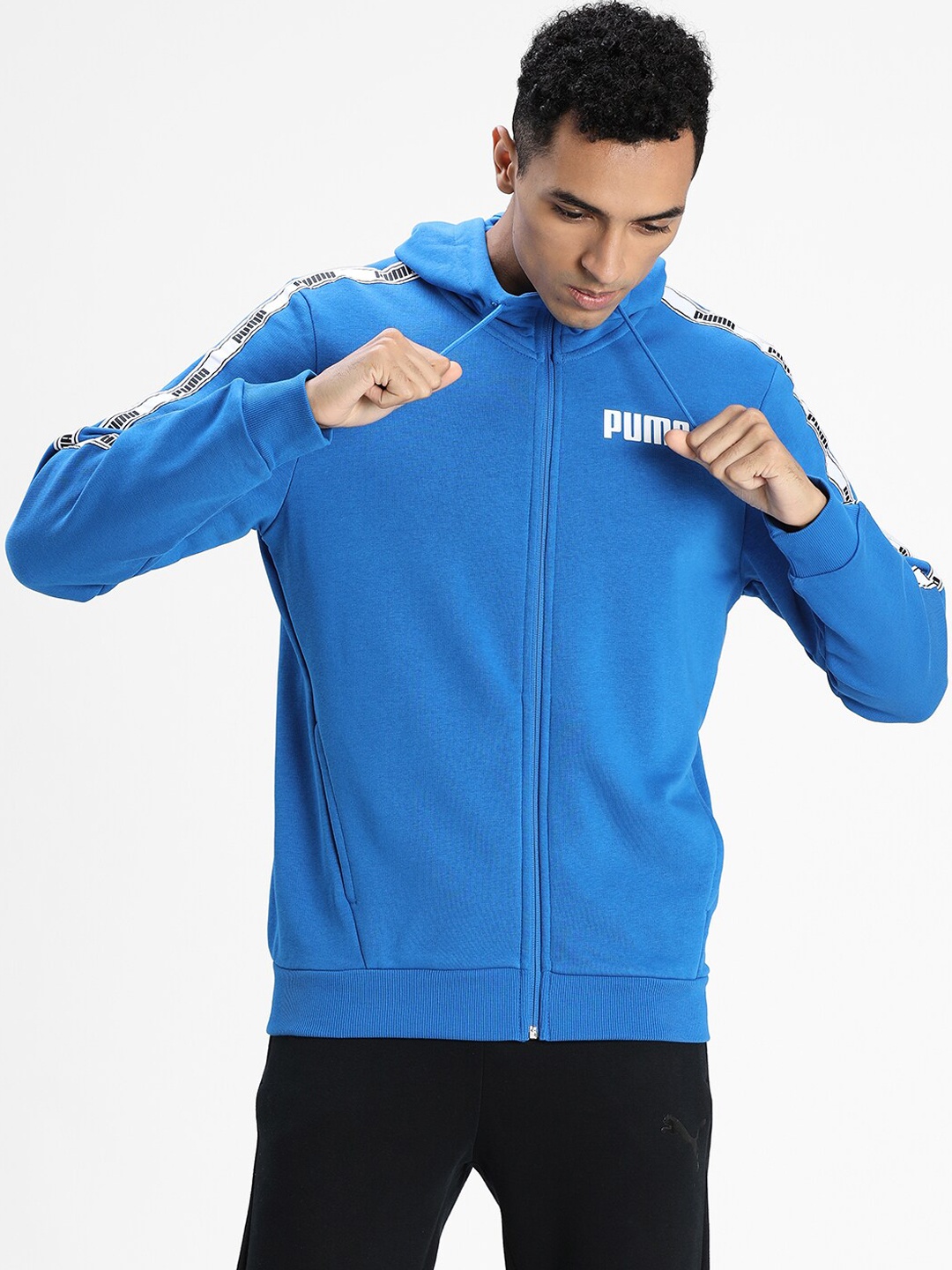 

Puma Men Blue Tape Full-Zip Track Hoodie