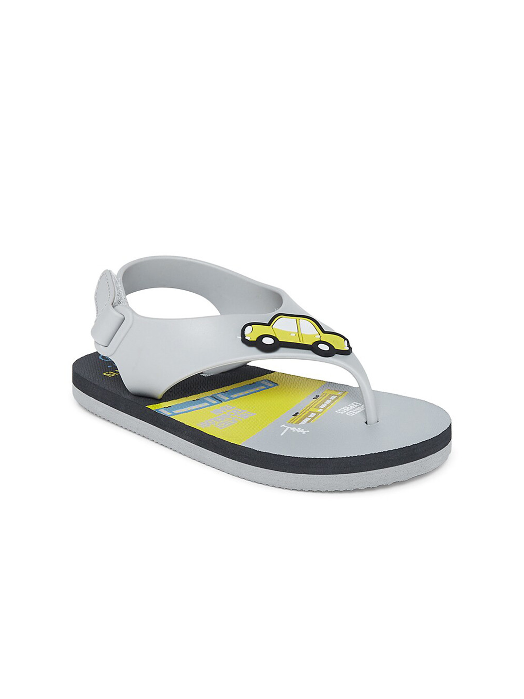 

Pantaloons Junior Boys Grey & Yellow Printed Slip-On