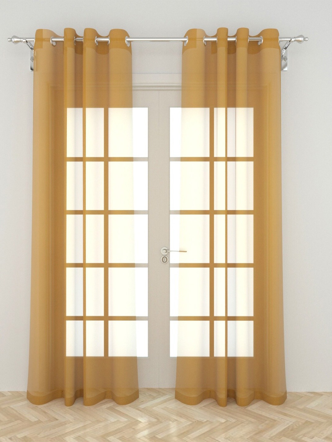 

Home Centre Yellow Set of 2 Sheer Door Curtain