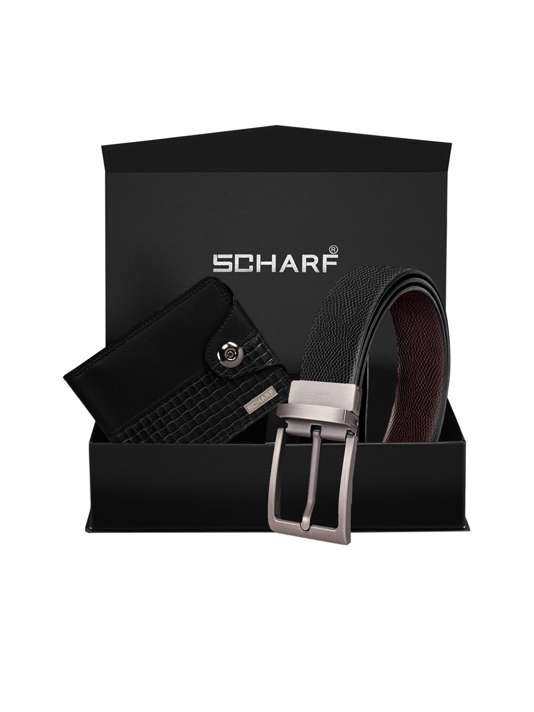 

SCHARF Men Black Textured Accessory Gift Set