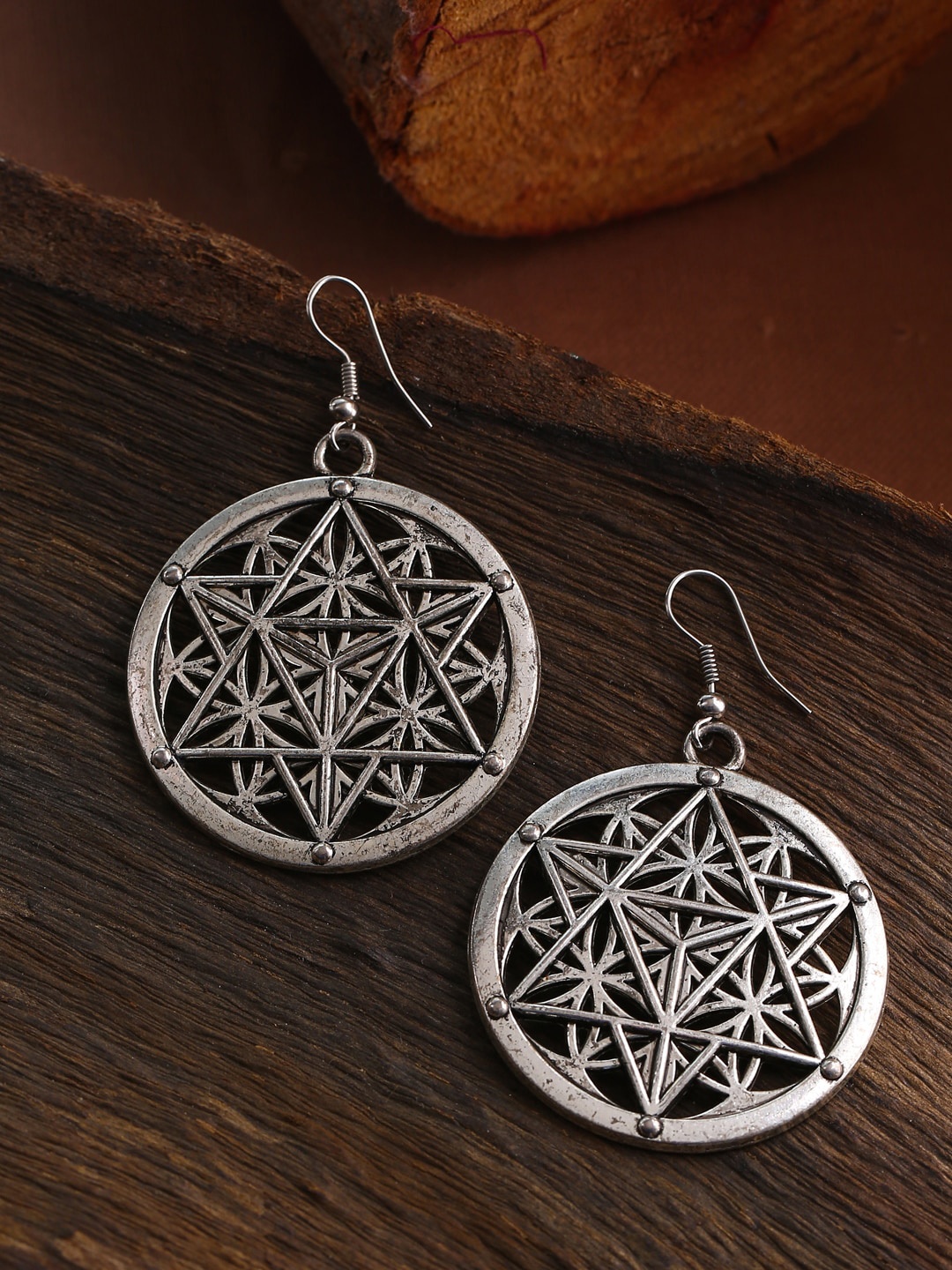 

THE AAB STUDIO Silver-Plated Circular Drop Earrings