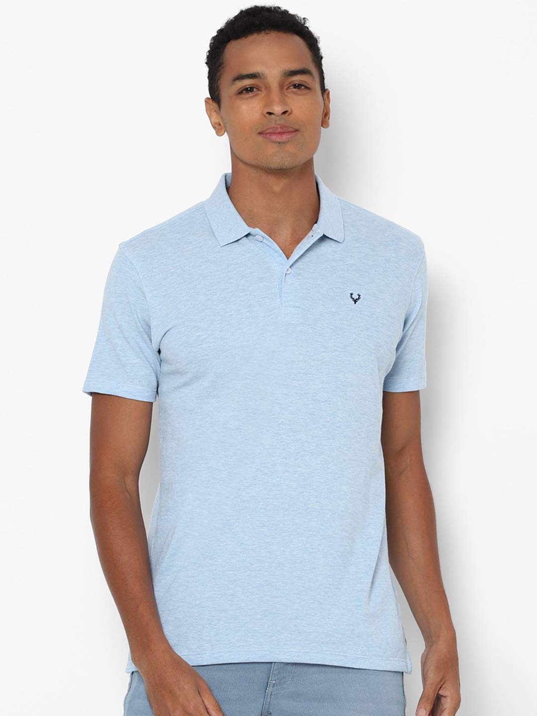 

Allen Solly Men Blue Polo Collar T-shirt