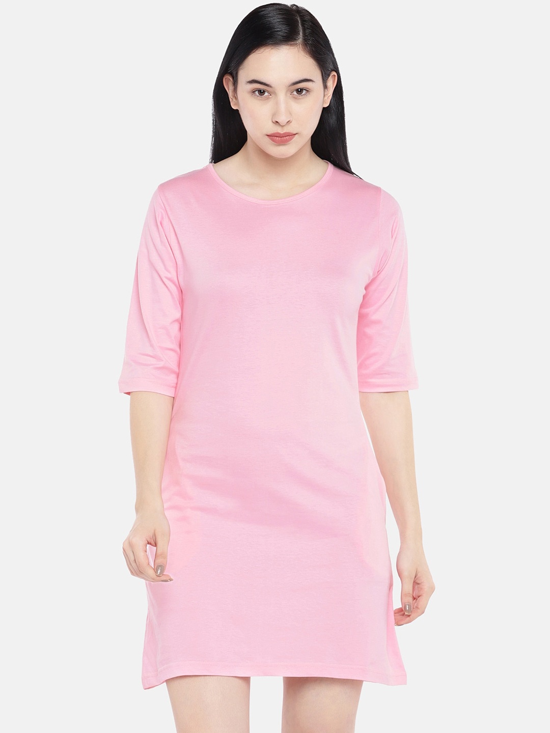 

STATUS MANTRA Women Pink T-shirt Dress