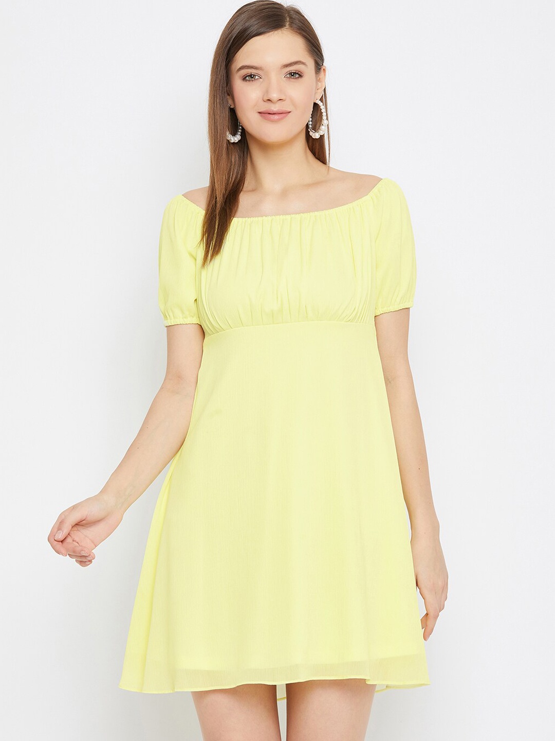 

Imfashini Yellow Georgette Dress