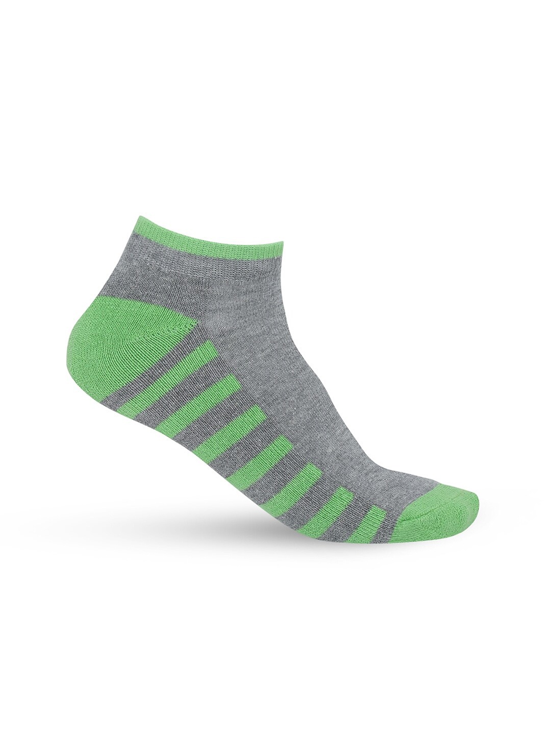 

Ajile by Pantaloons Women Grey & Green Striped Ankle-Length Socks