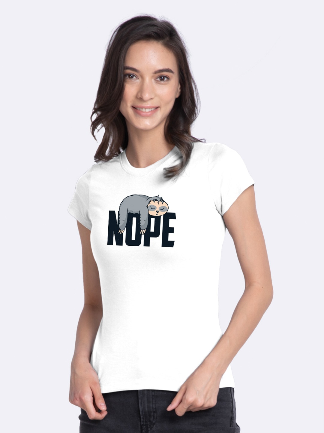 Bewakoof Women White Typography Printed T-shirt