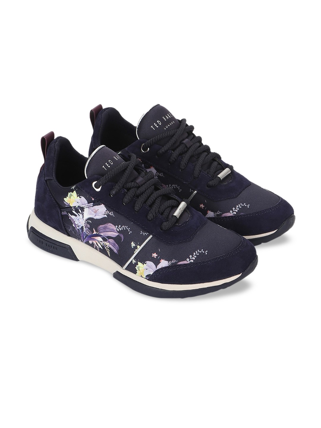 

Ted Baker Women Navy Blue Printed Leather Sneakers
