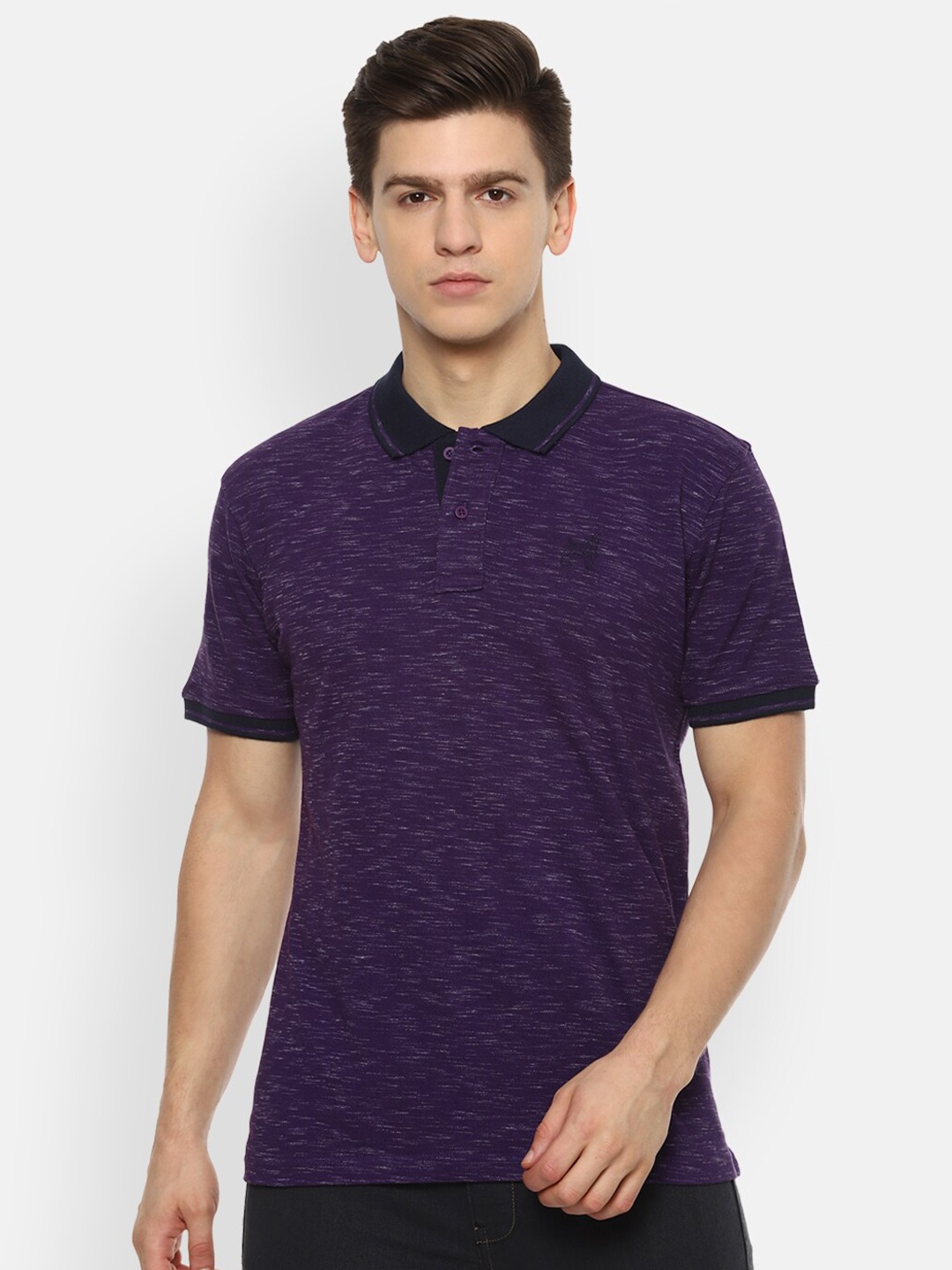 

Van Heusen Sport Men Purple Polo Collar T-shirt