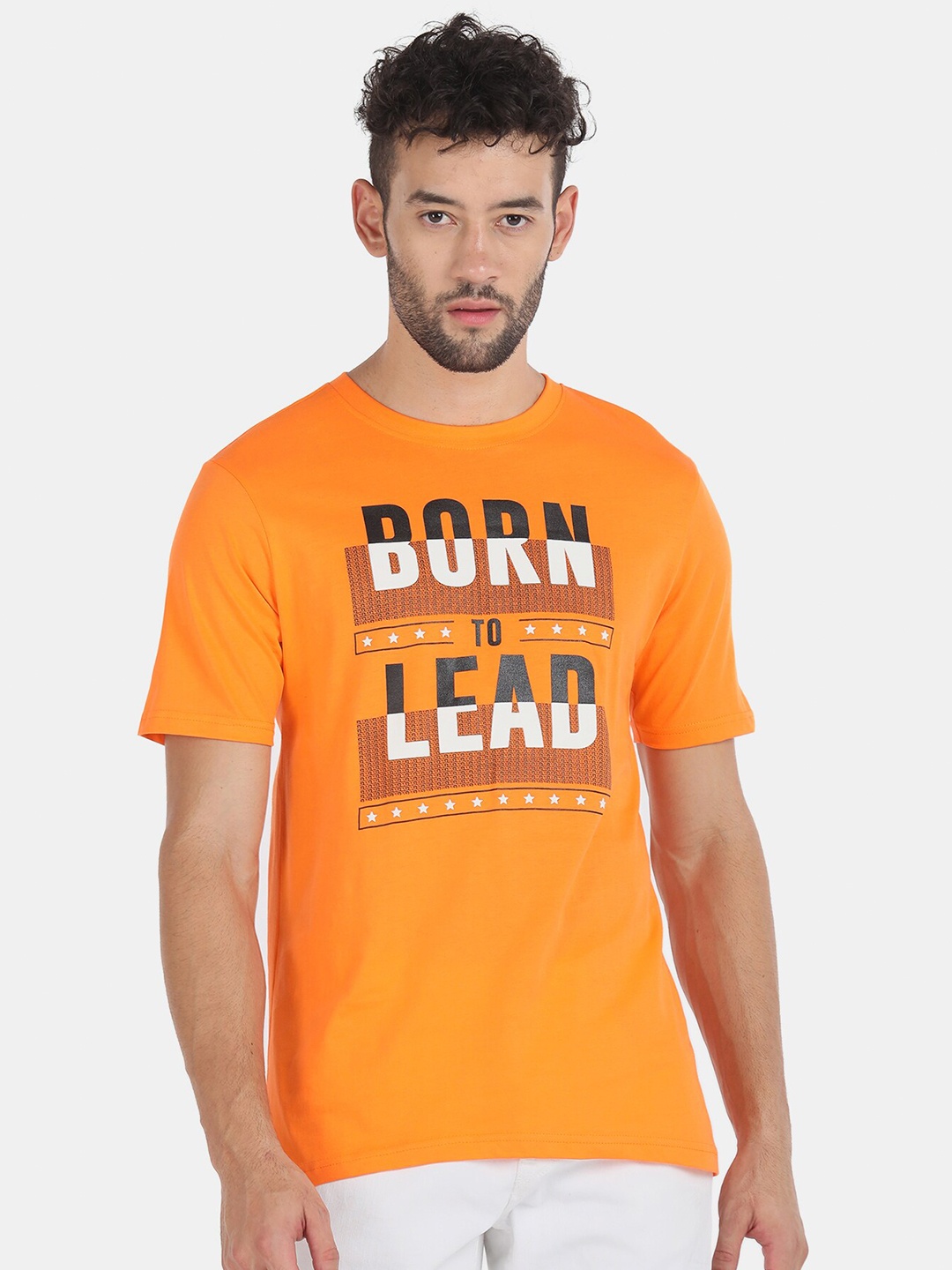 

Colt Men Orange Printed T-shirt