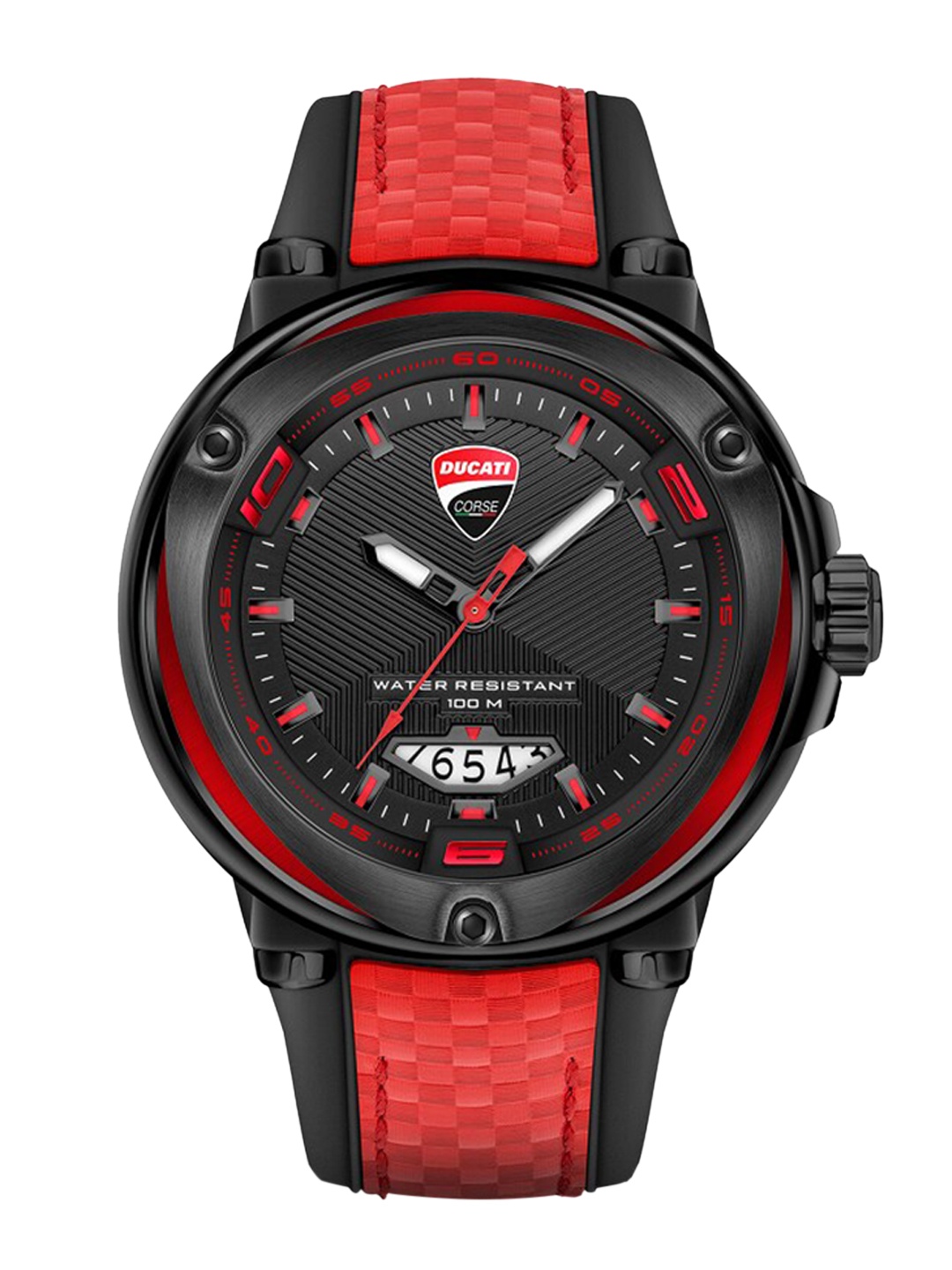 

DUCATI CORSE Men Black Dial & Multicoloured Straps Analogue Watch - DTWGN2018904