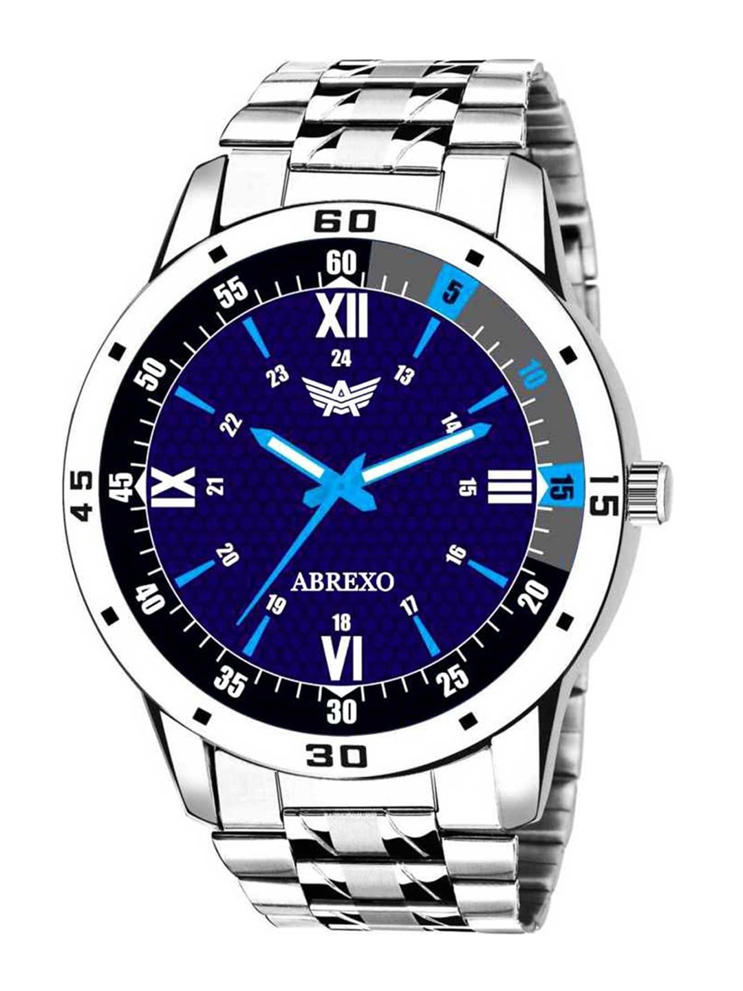 

Abrexo Men Blue Brass Dial & Silver Toned Stainless Steel Bracelet Style Straps Analogue Watch