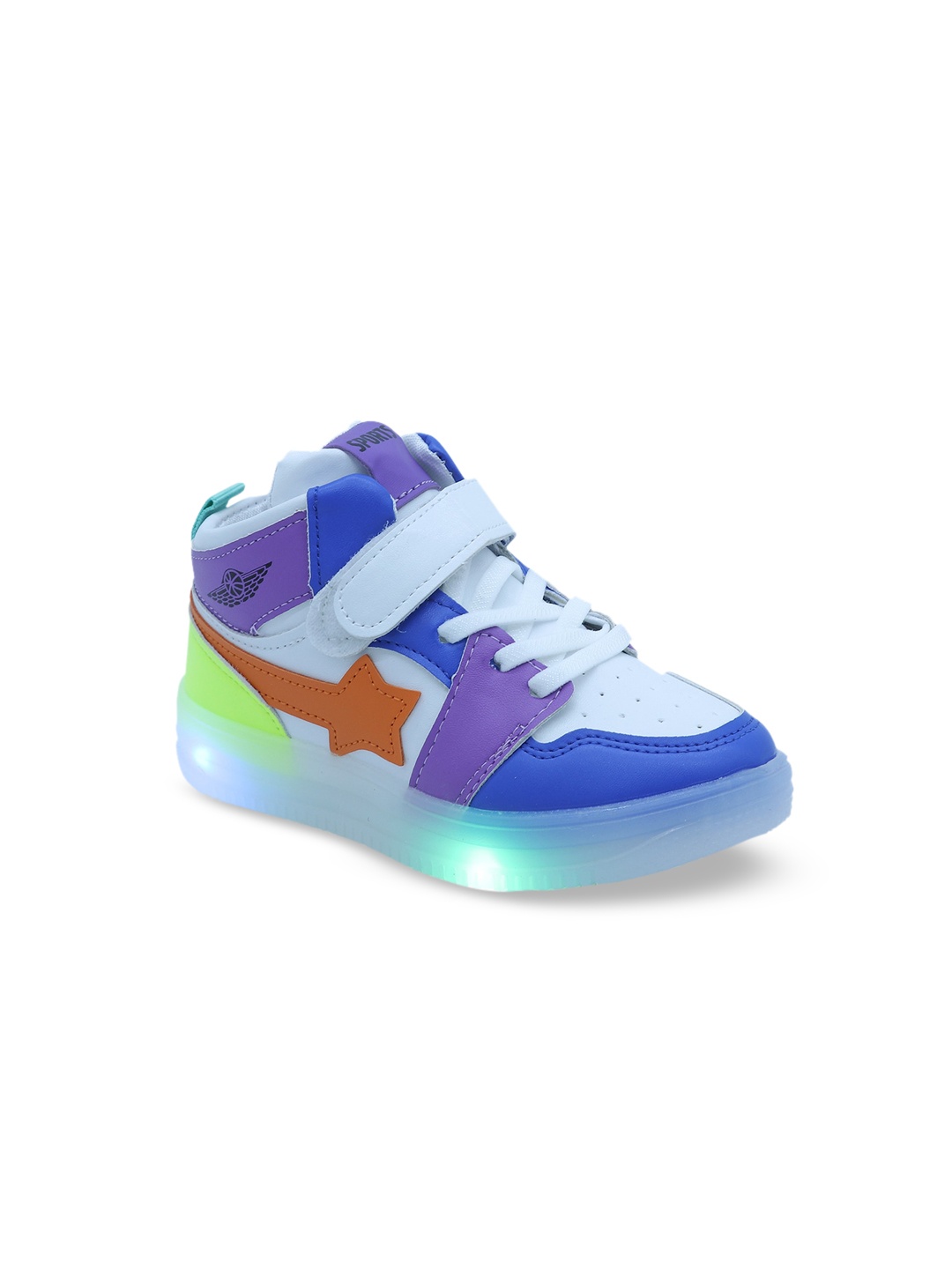 FEETWELL SHOES Unisex Kids White Colourblocked Sneakers
