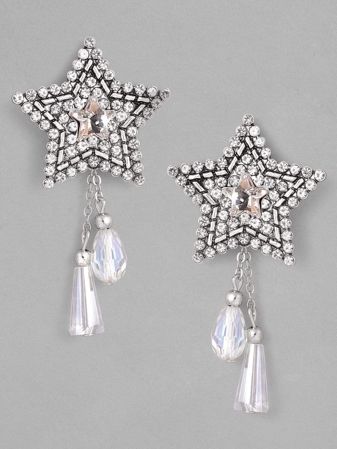

TOKYO TALKIES X rubans FASHION ACCESSORIES Silver-Plated Handcrafted Drop Earrings