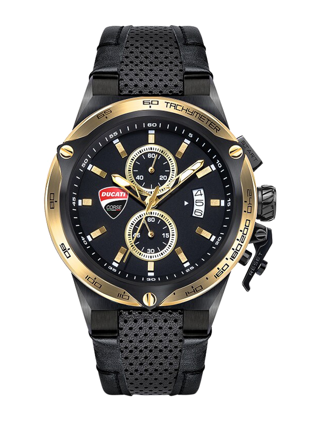 

DUCATI CORSE Men Black Dial & Leather Bracelet Style Straps Analogue Watch DTWGC2019102
