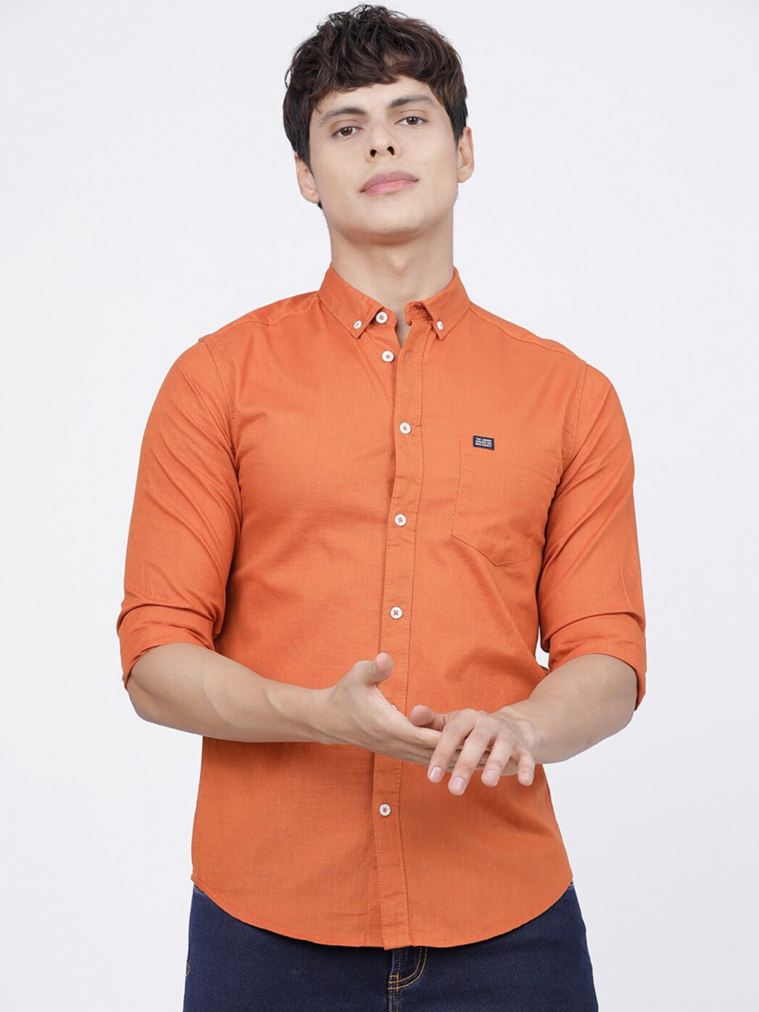 

The Indian Garage Co Men Orange Casual Shirt