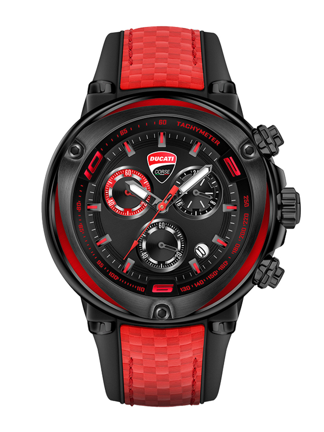 

DUCATI CORSE Men Black Dial & Multicoloured Straps Analogue Watch DTWGO2018805-Black