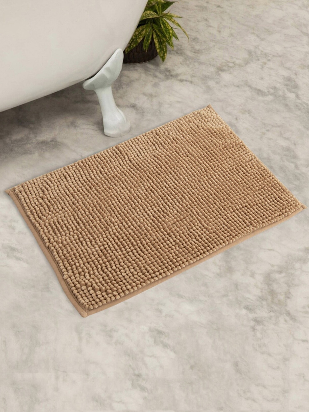 

Home Centre Beige Solid 1200 GSM Marshmallow Poppy Bath Rug