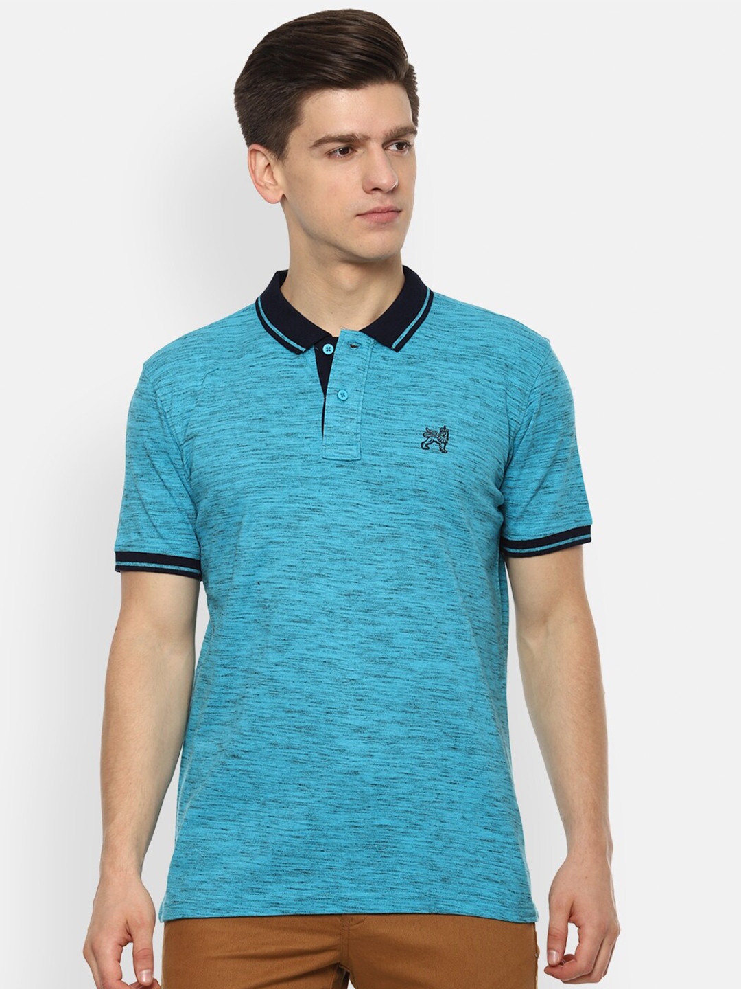 

Van Heusen Sport Men Blue Polo Collar T-shirt