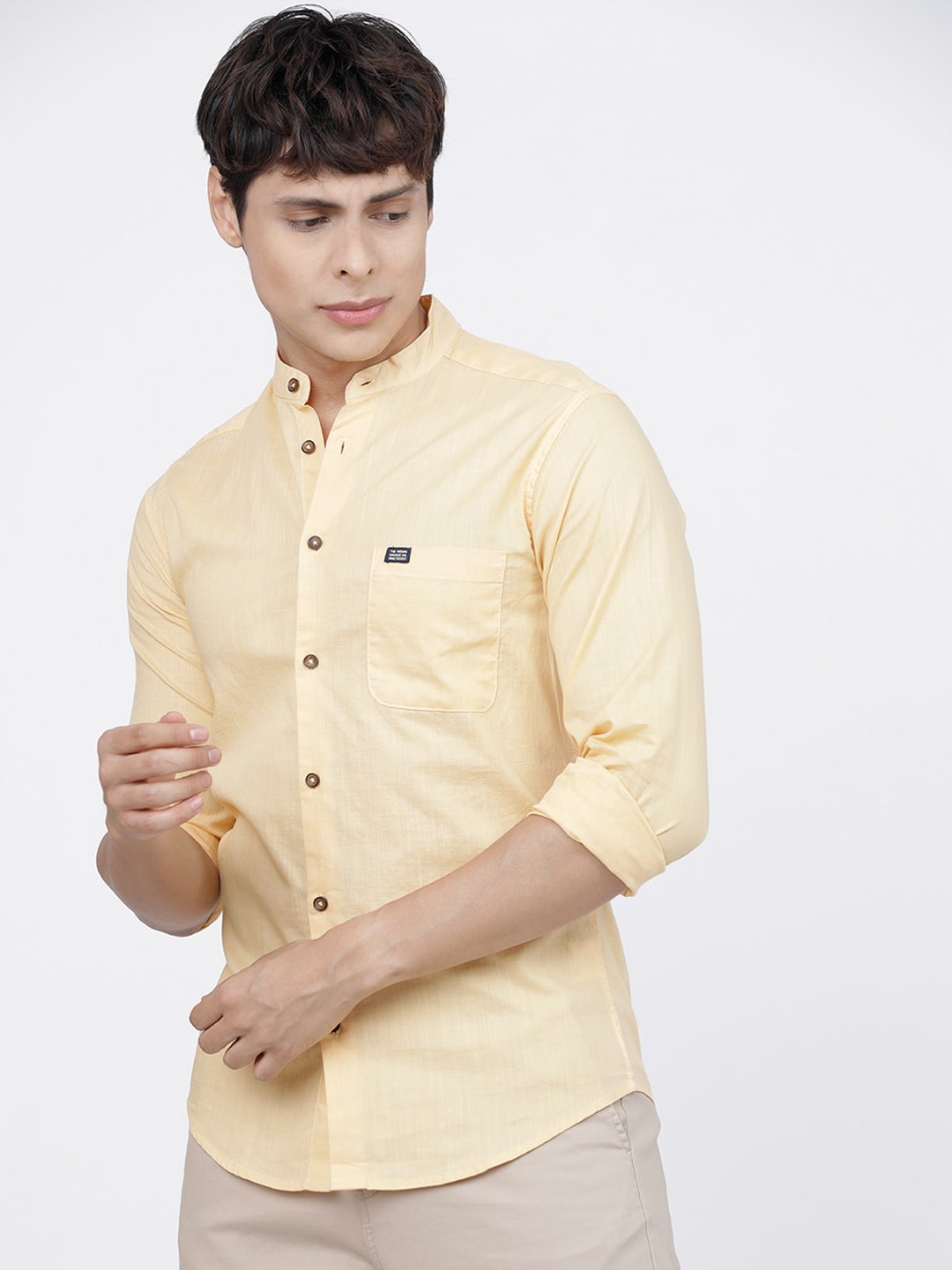 

The Indian Garage Co Men Yellow Casual Shirt