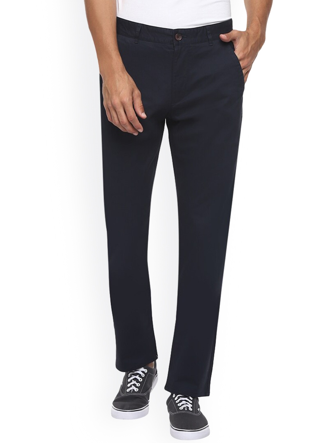 

Farah Men Navy Blue Regular Trousers