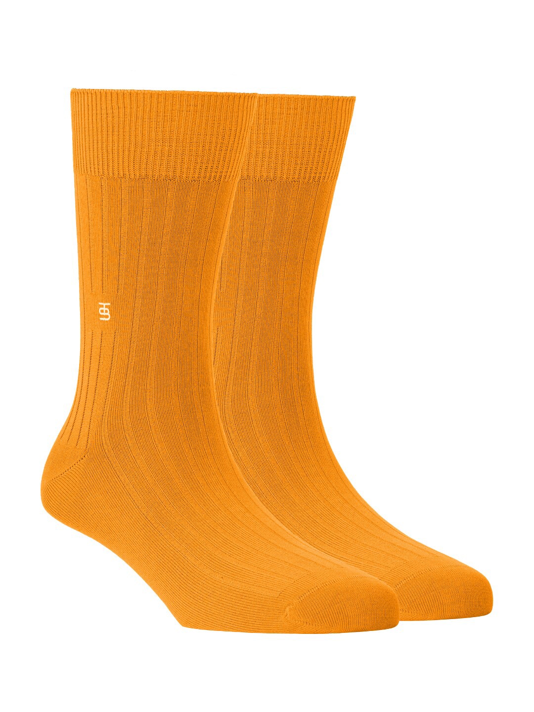 

SockSoho Men Mustard Yellow Solid Calf-Length Socks