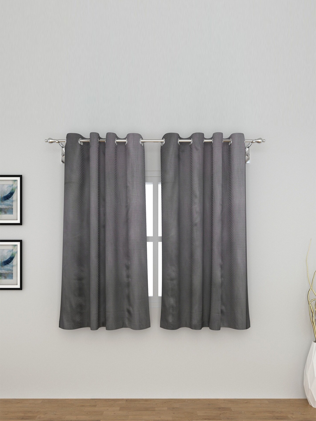 

Home Centre Grey Set of 2 Semi-Blackout Window Curtain