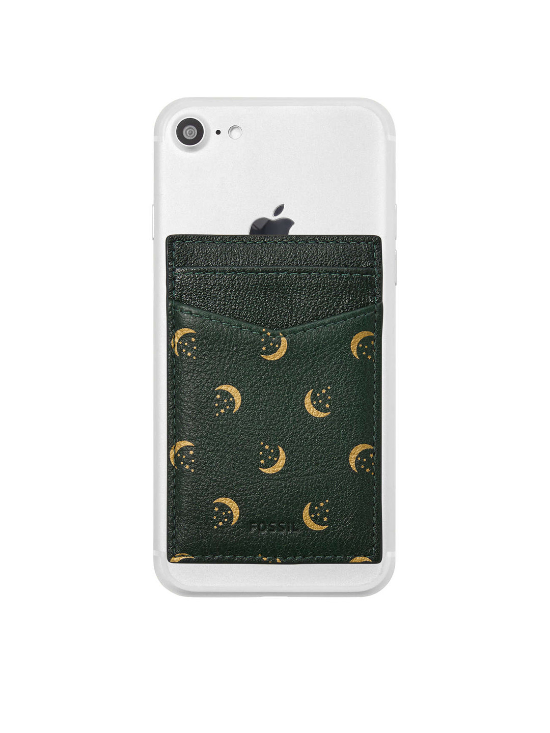 

Fossil Women Green & Gold-Toned Graphic Printed Leather Card Holder