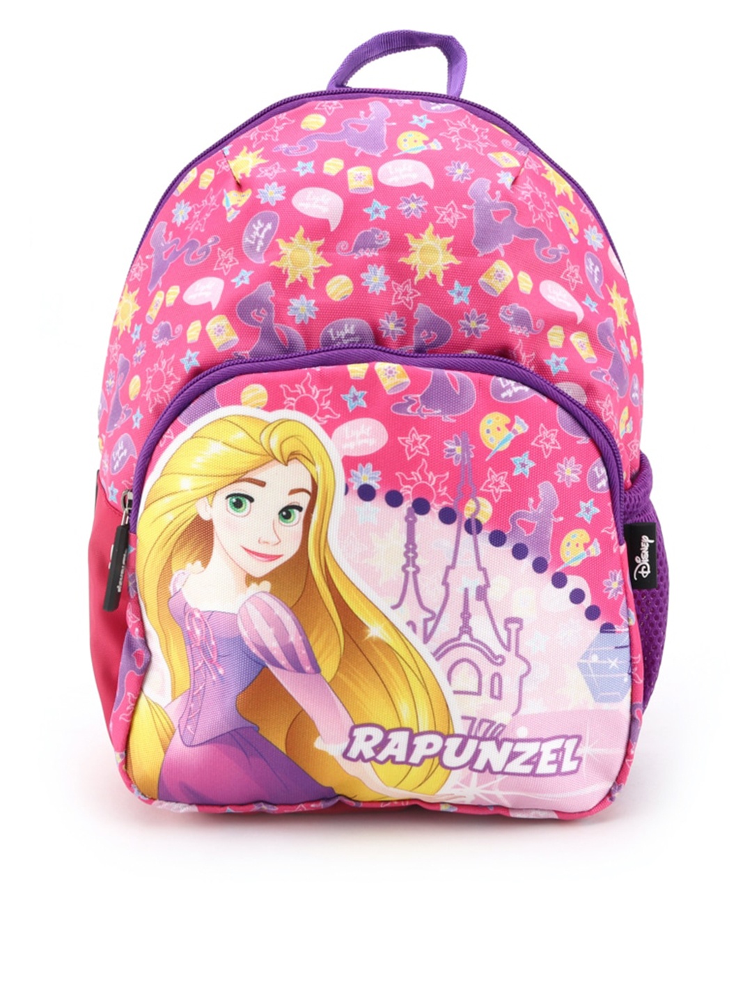 

Disney Girls Pink & Purple Graphic Contrast Detail Backpack with Compression Straps