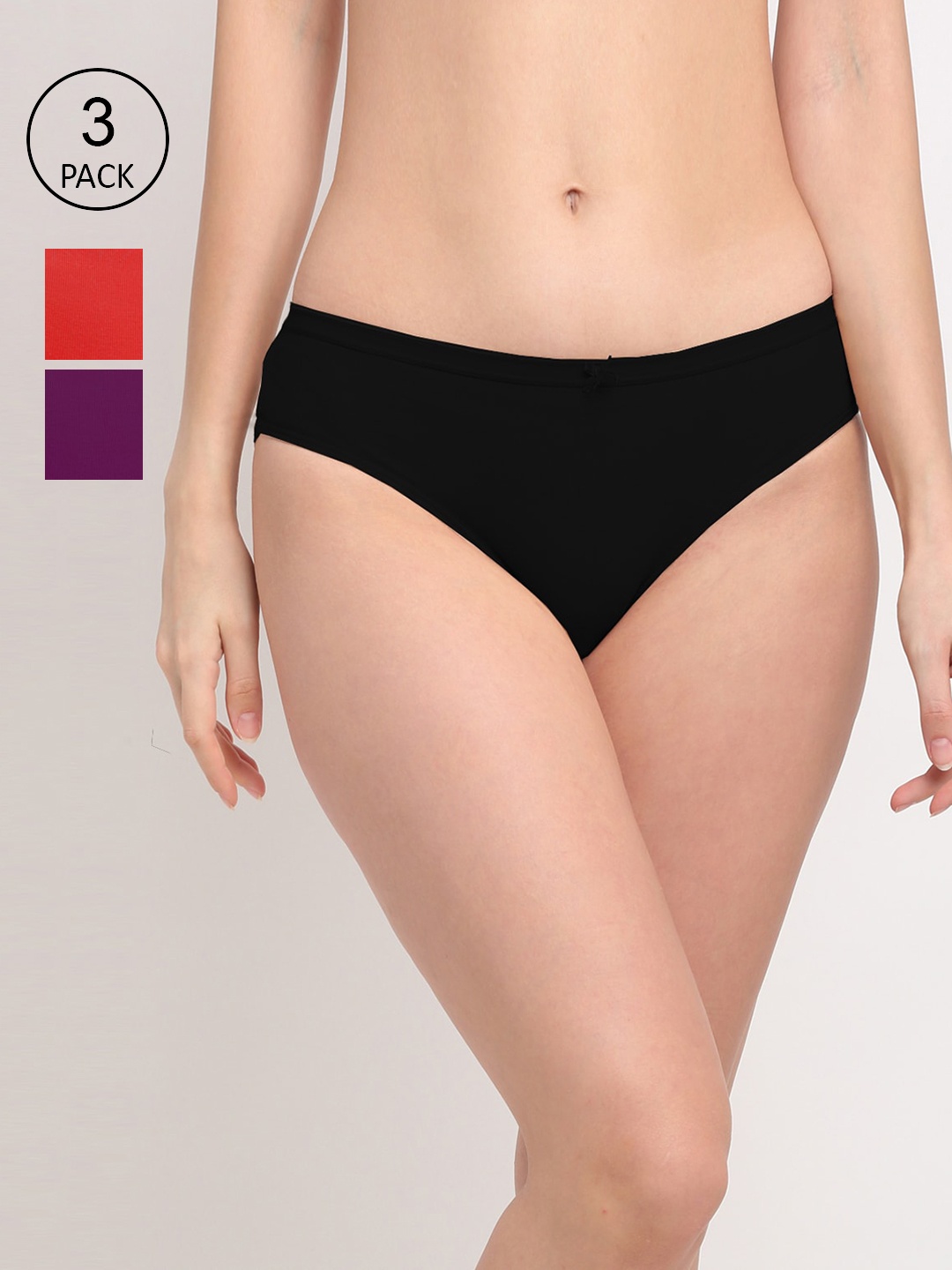 

EROTISSCH Women Pack of 3 Assorted Basic Briefs AIP-30GHI