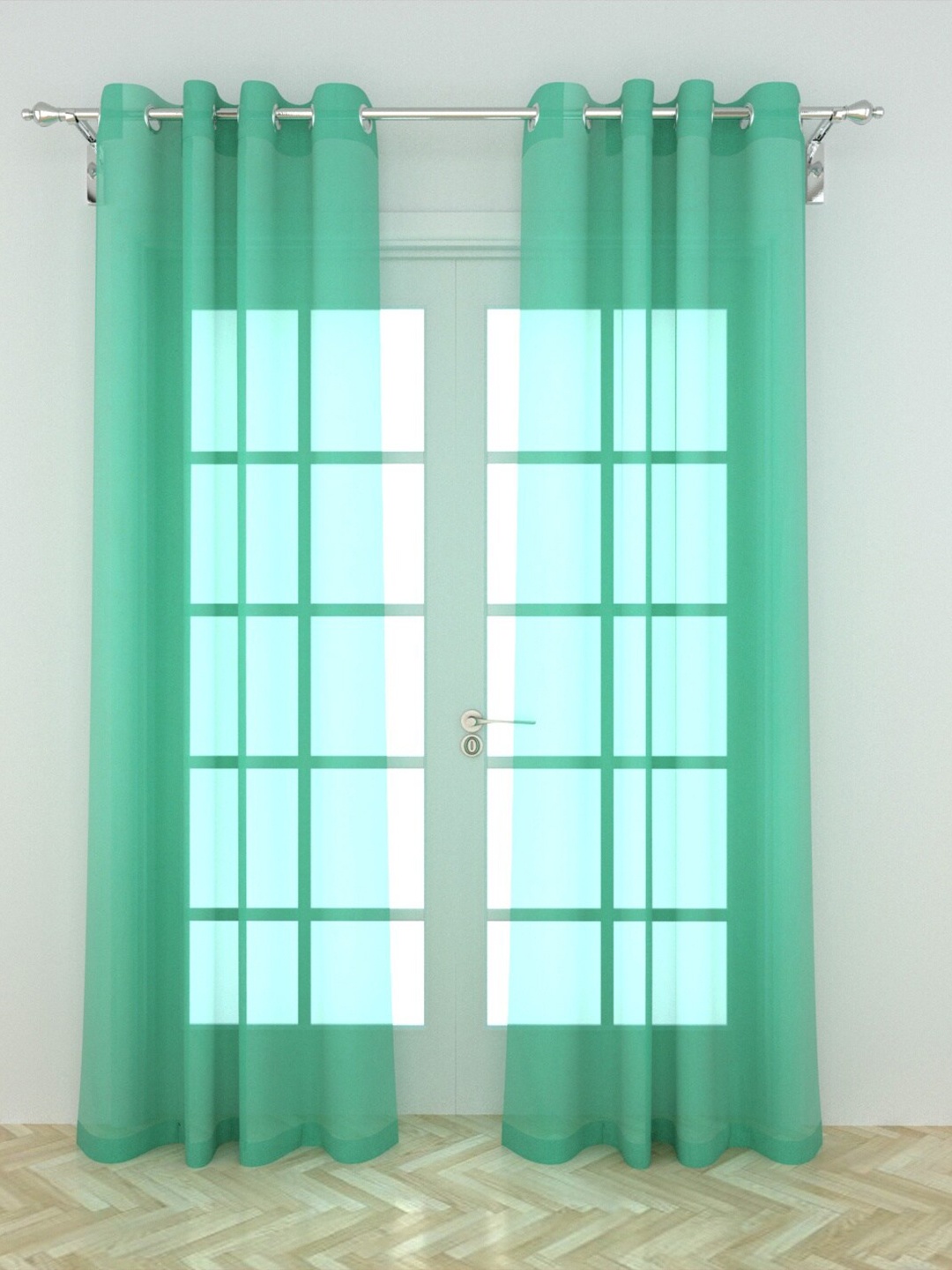 

Home Centre Blue Set of 2 Sheer Door Curtain
